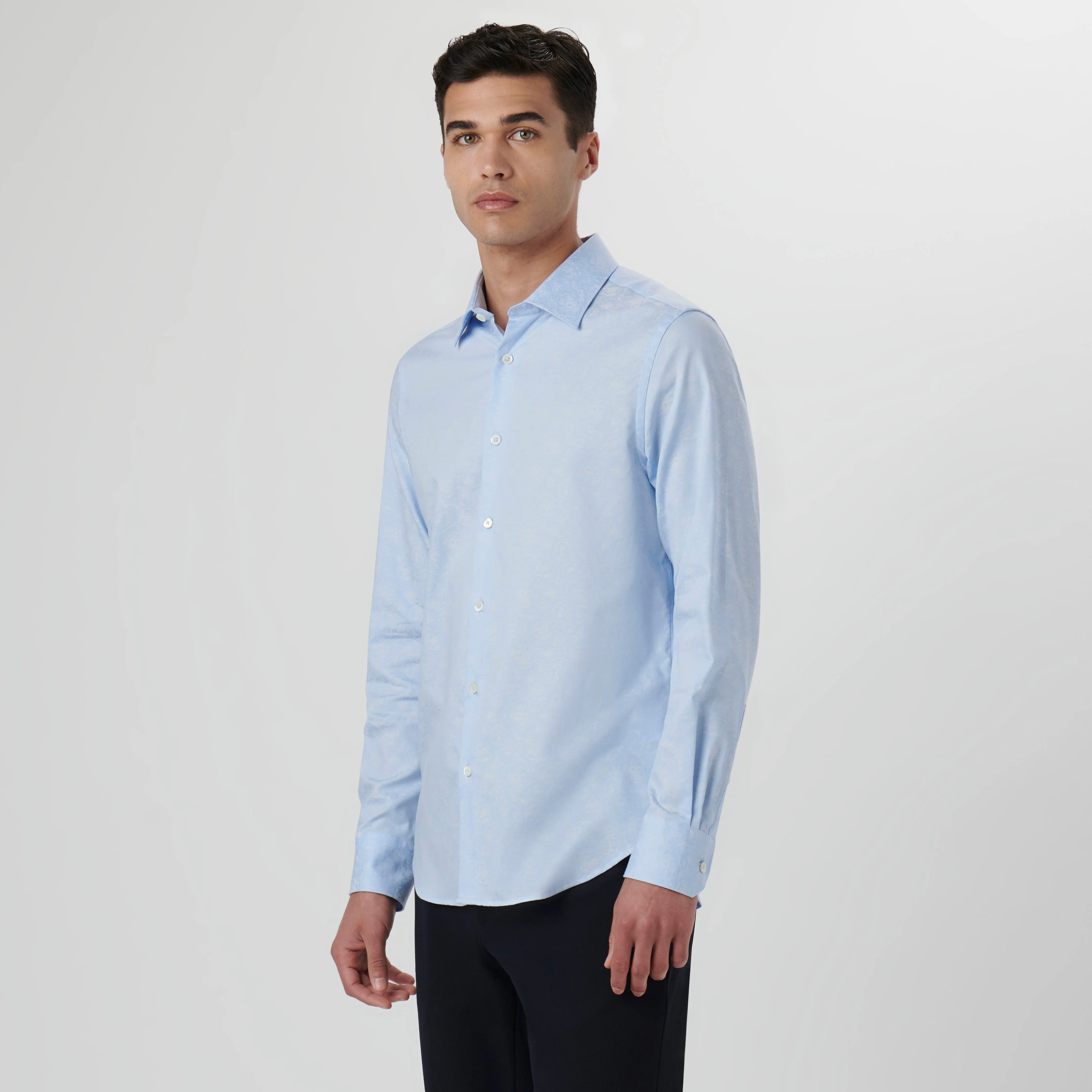 Julian Floral Jacquard Shirt sold by Bugatchi product image thumbnail 3