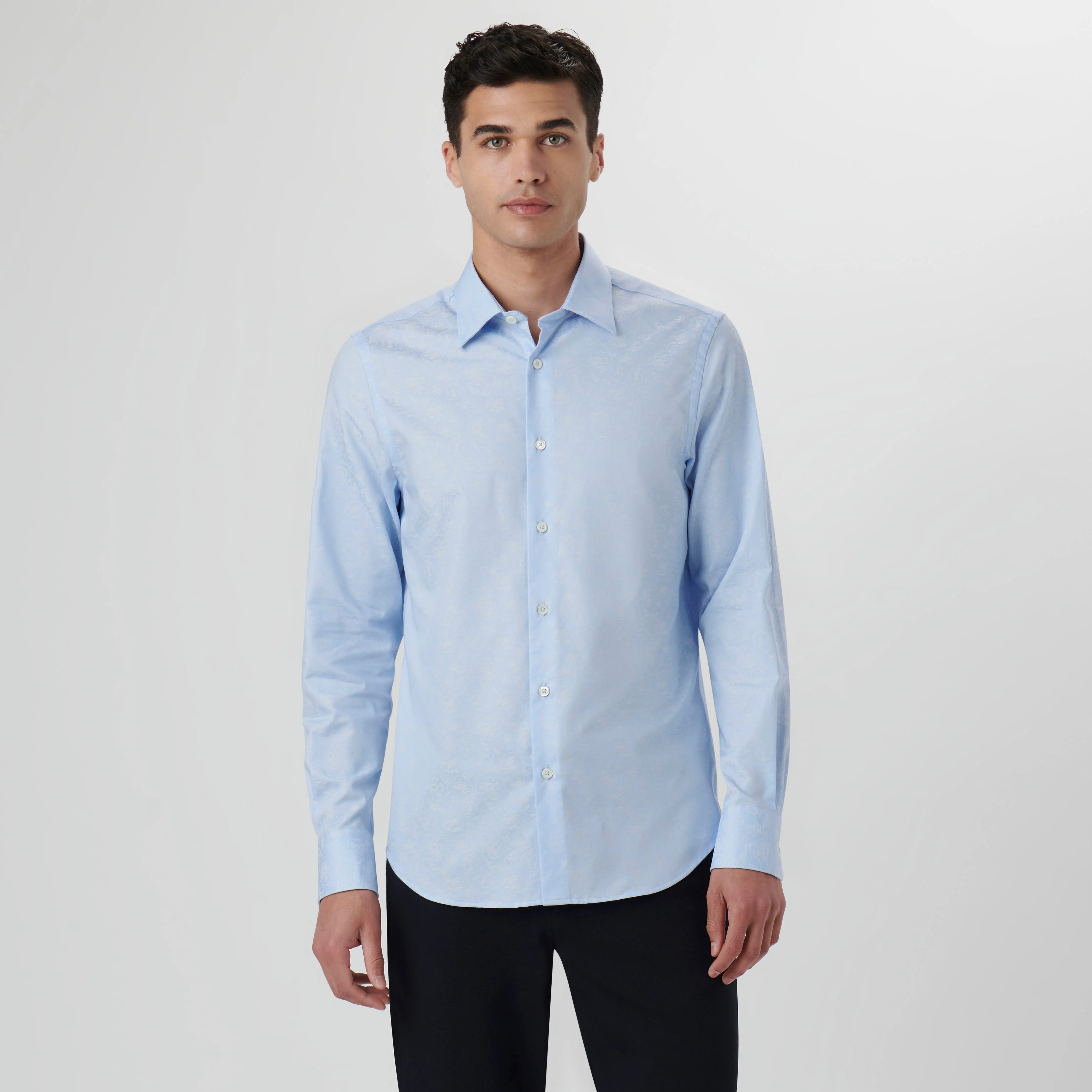 Julian Floral Jacquard Shirt sold by Bugatchi product image thumbnail 2