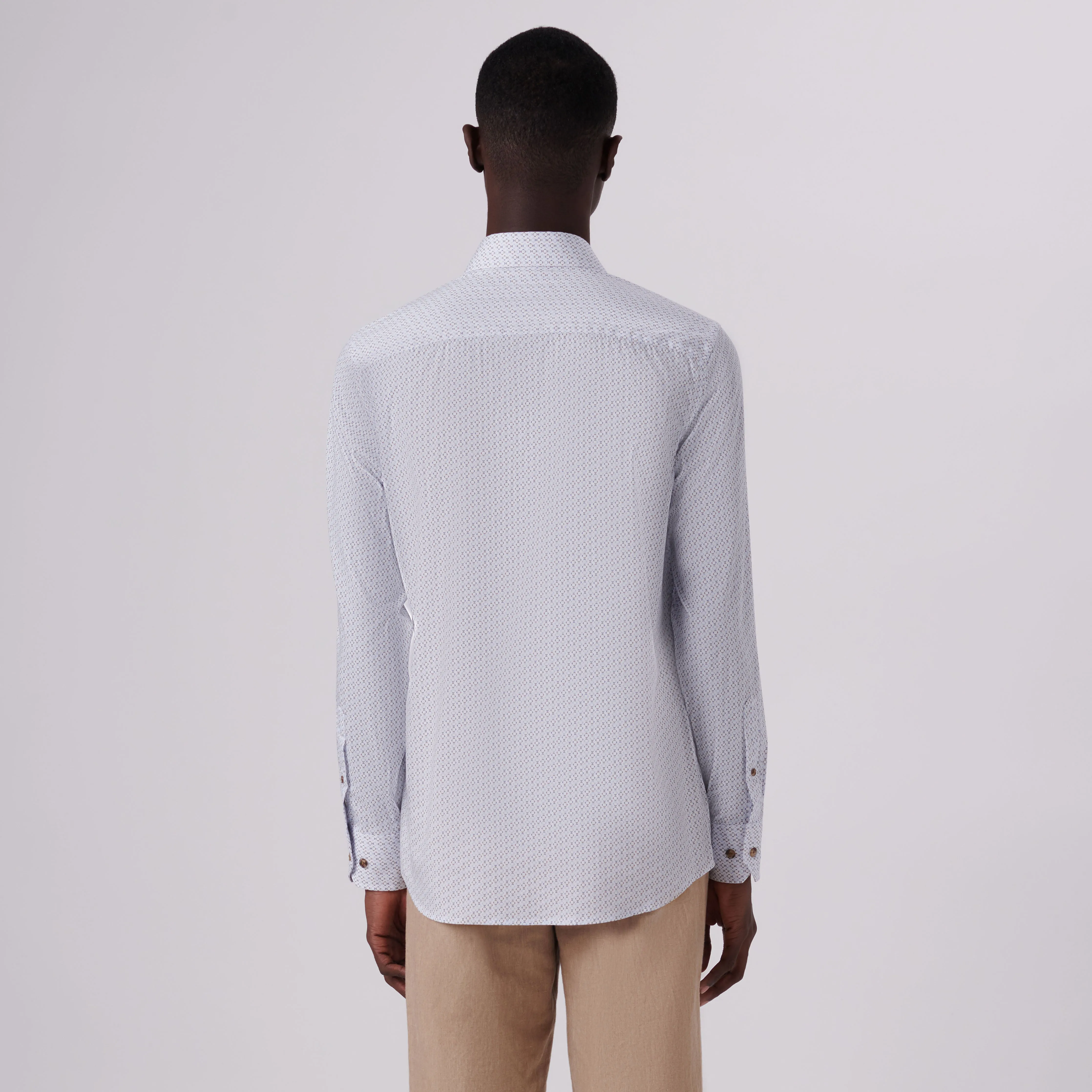 Julian Geometric Print Shirt sold by Bugatchi product image thumbnail 4