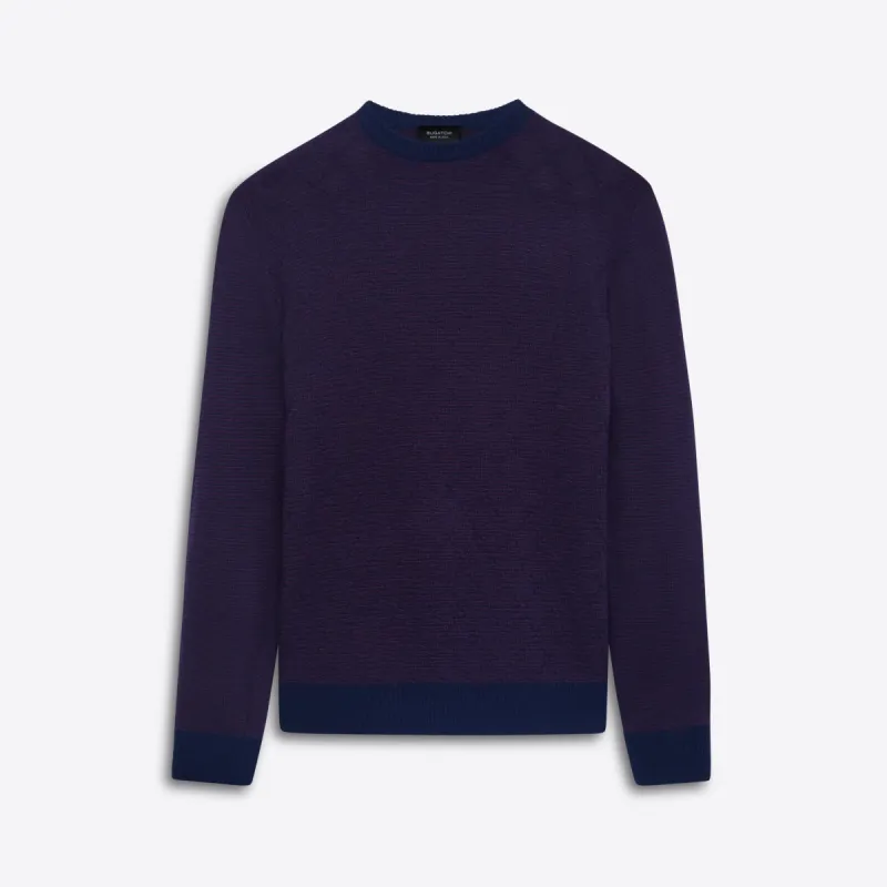 Crew Neck Diamond Check Sweater sold by Bugatchi