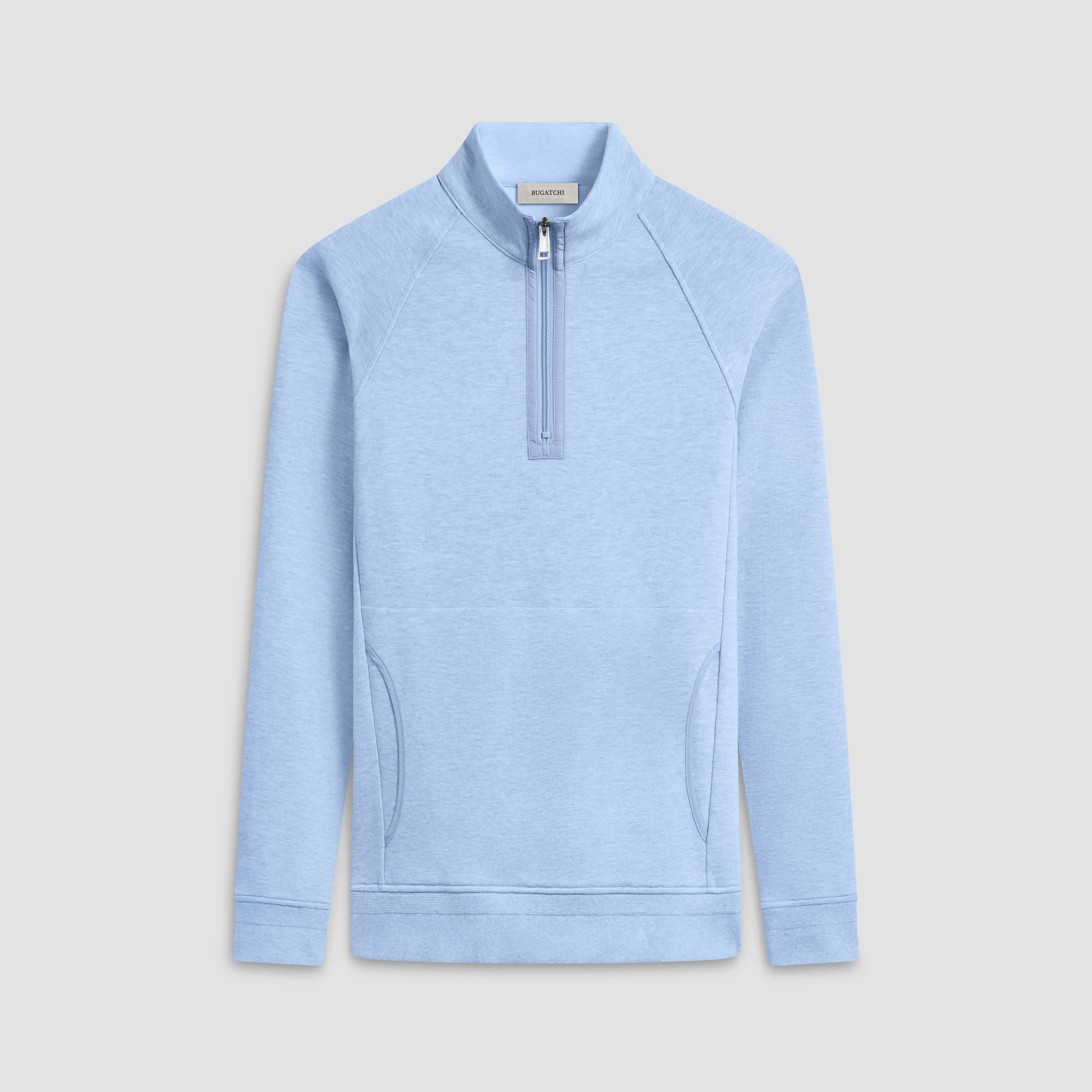 Double Sided Pique/Heather Quarter-Zip Pullover sold by Bugatchi