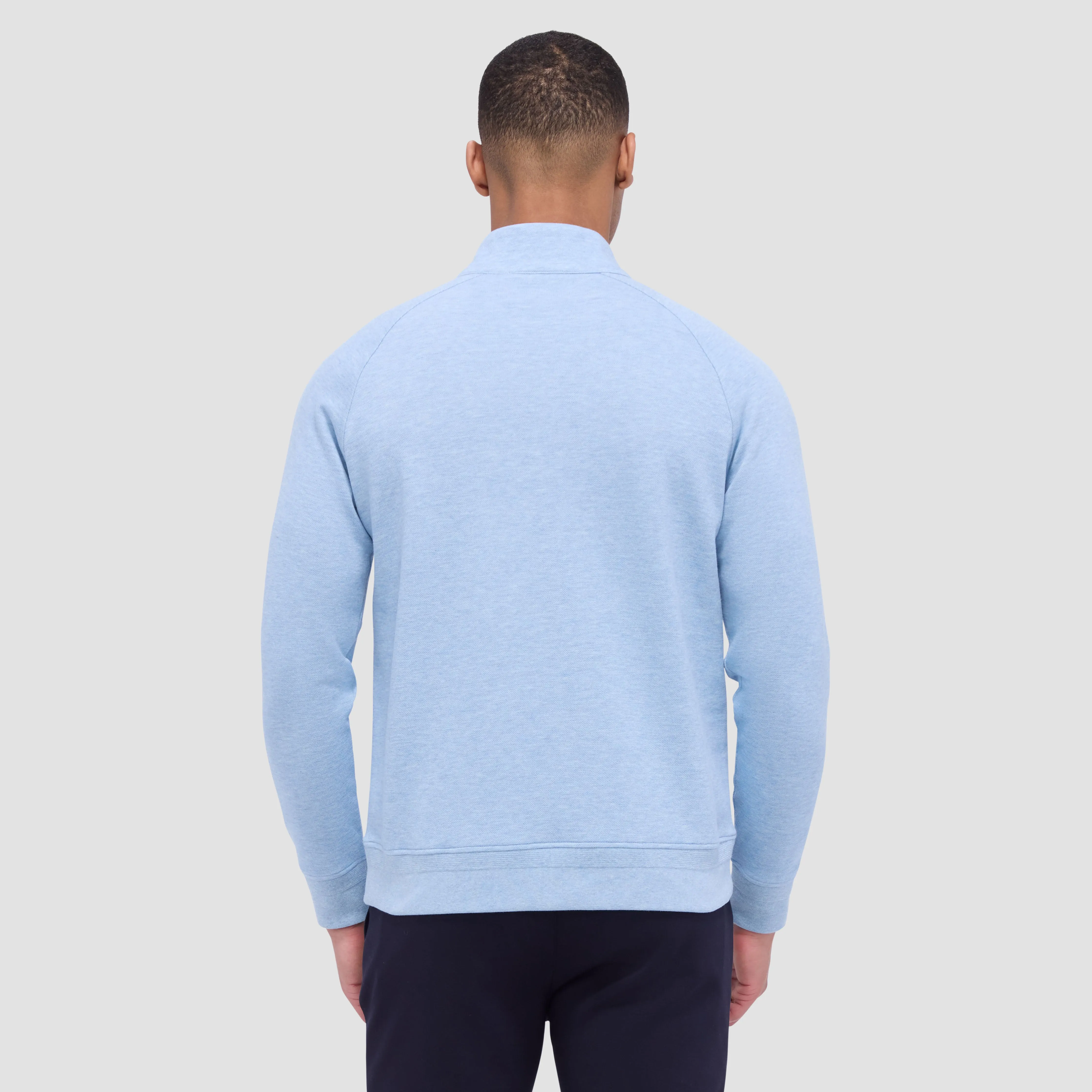 Double Sided Pique/Heather Quarter-Zip Pullover sold by Bugatchi product image thumbnail 4
