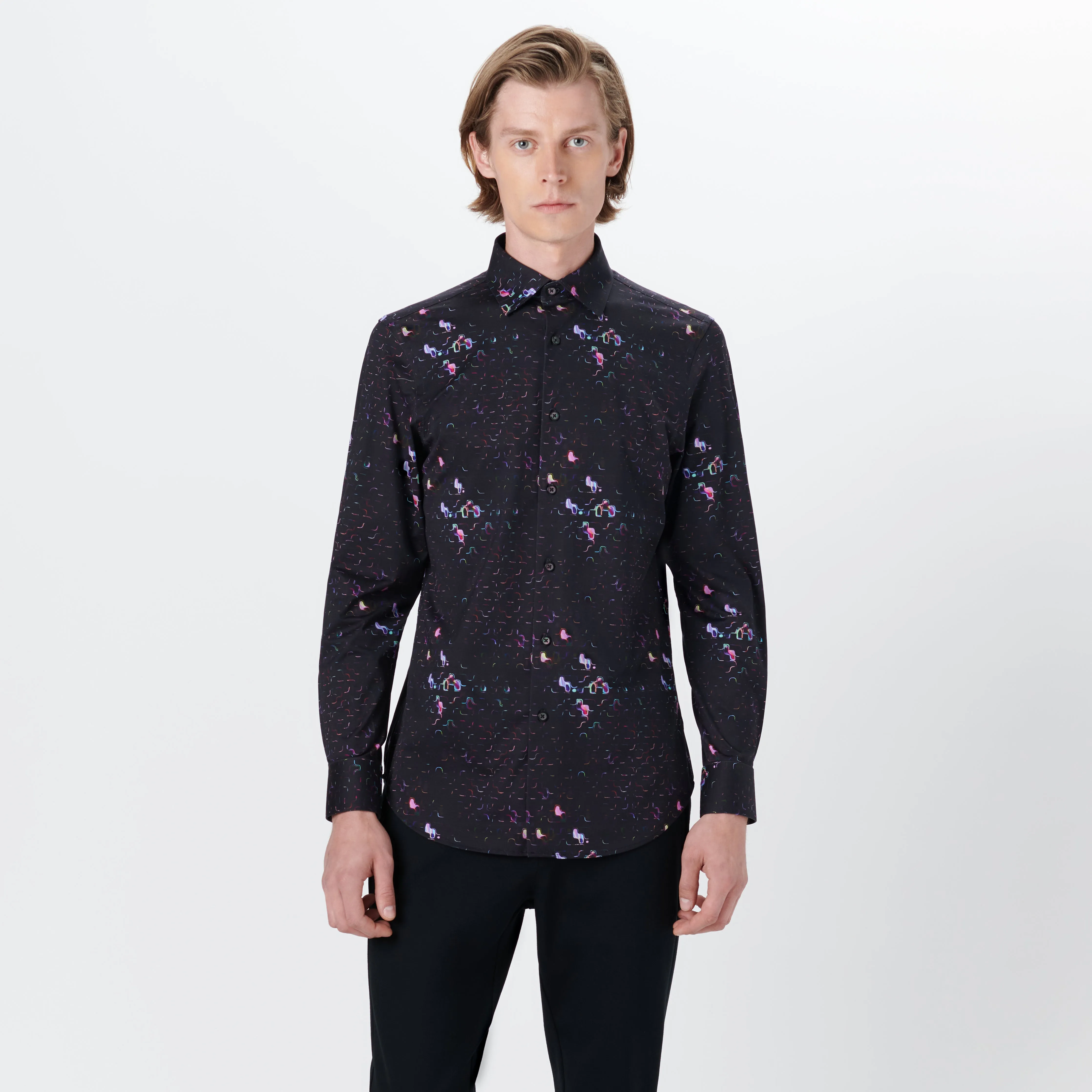 JAMES Abstract Print OoohCotton Shirt sold by Bugatchi product image thumbnail 2