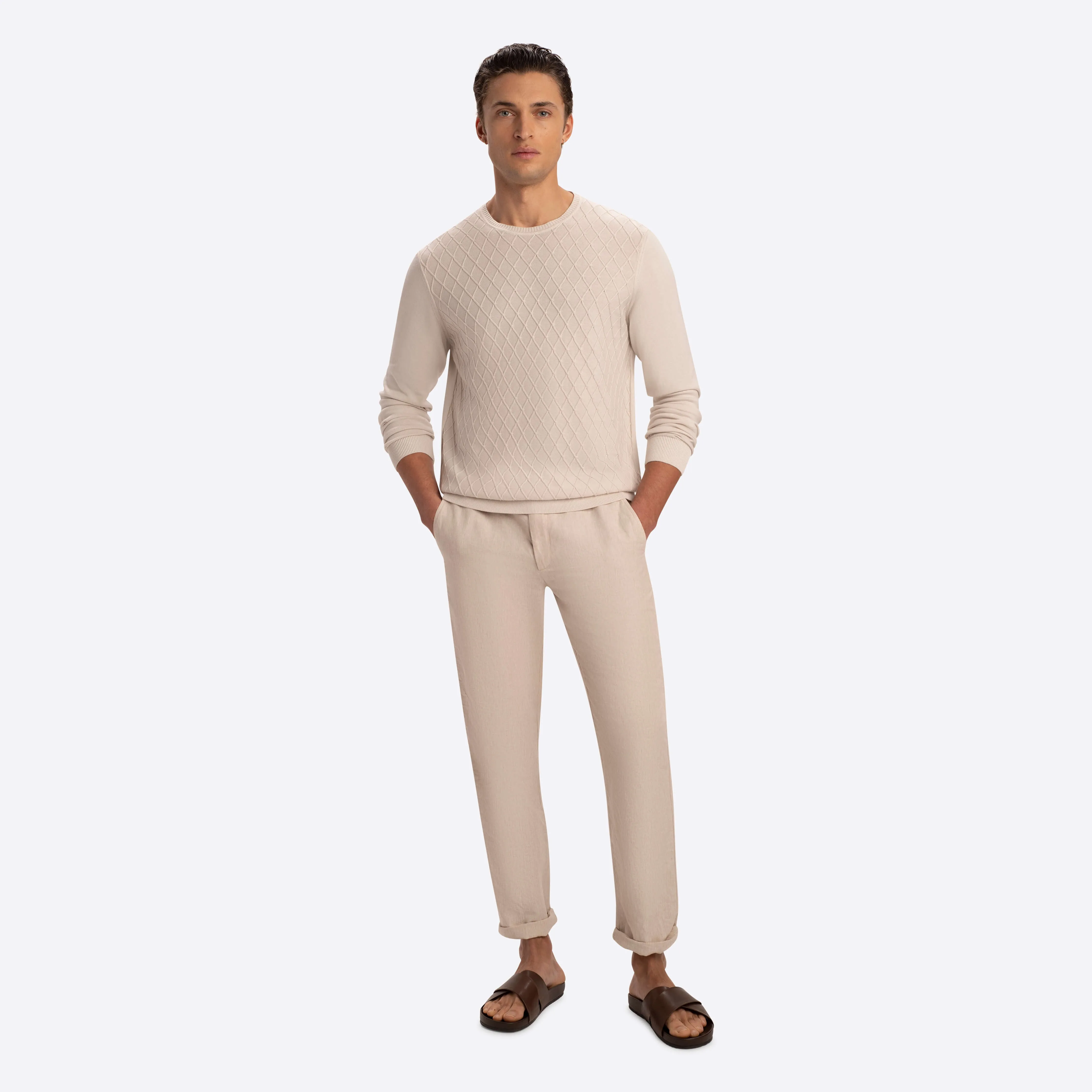 Diamond Crew Neck Sweater sold by Bugatchi product image thumbnail 5