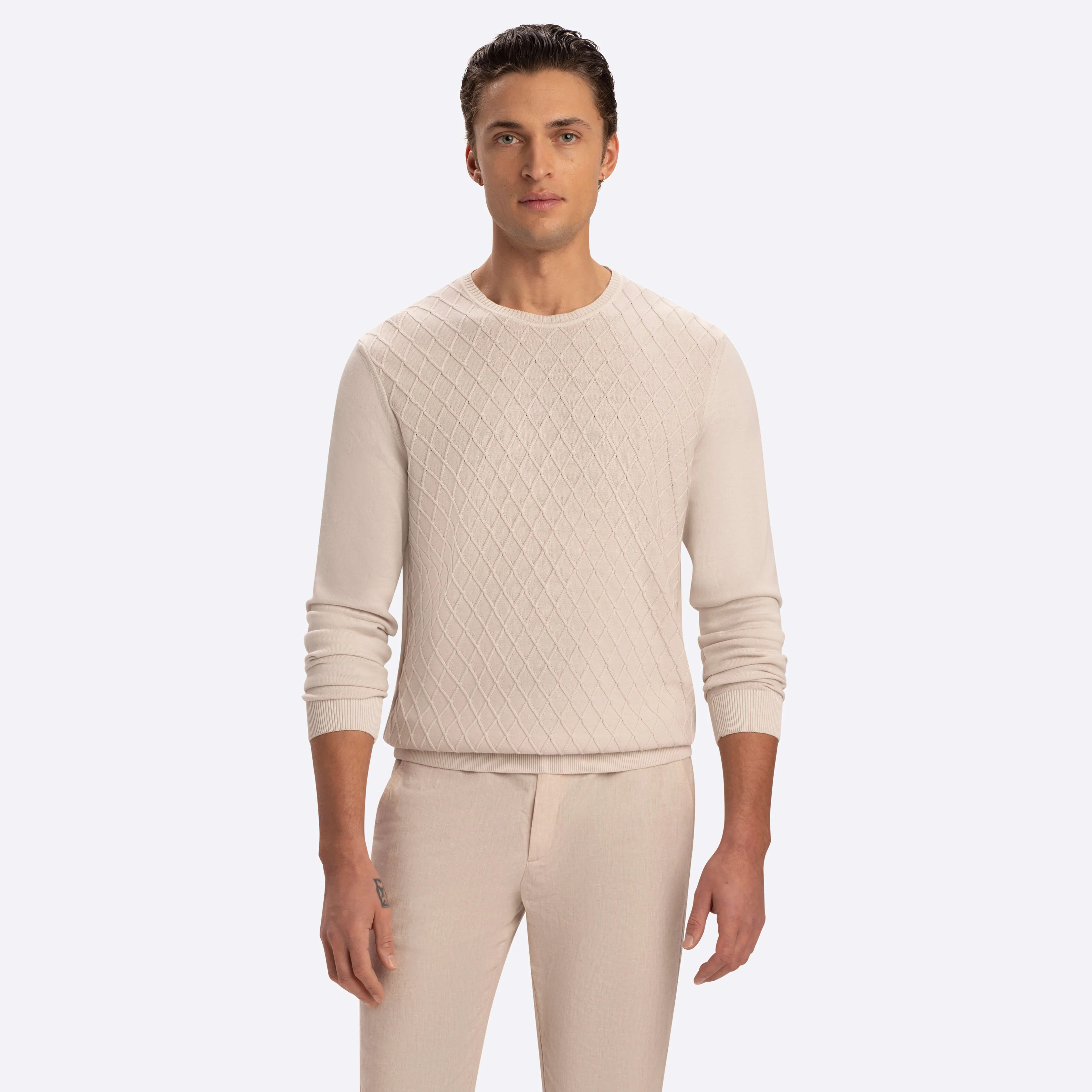 Diamond Crew Neck Sweater sold by Bugatchi product image thumbnail 2