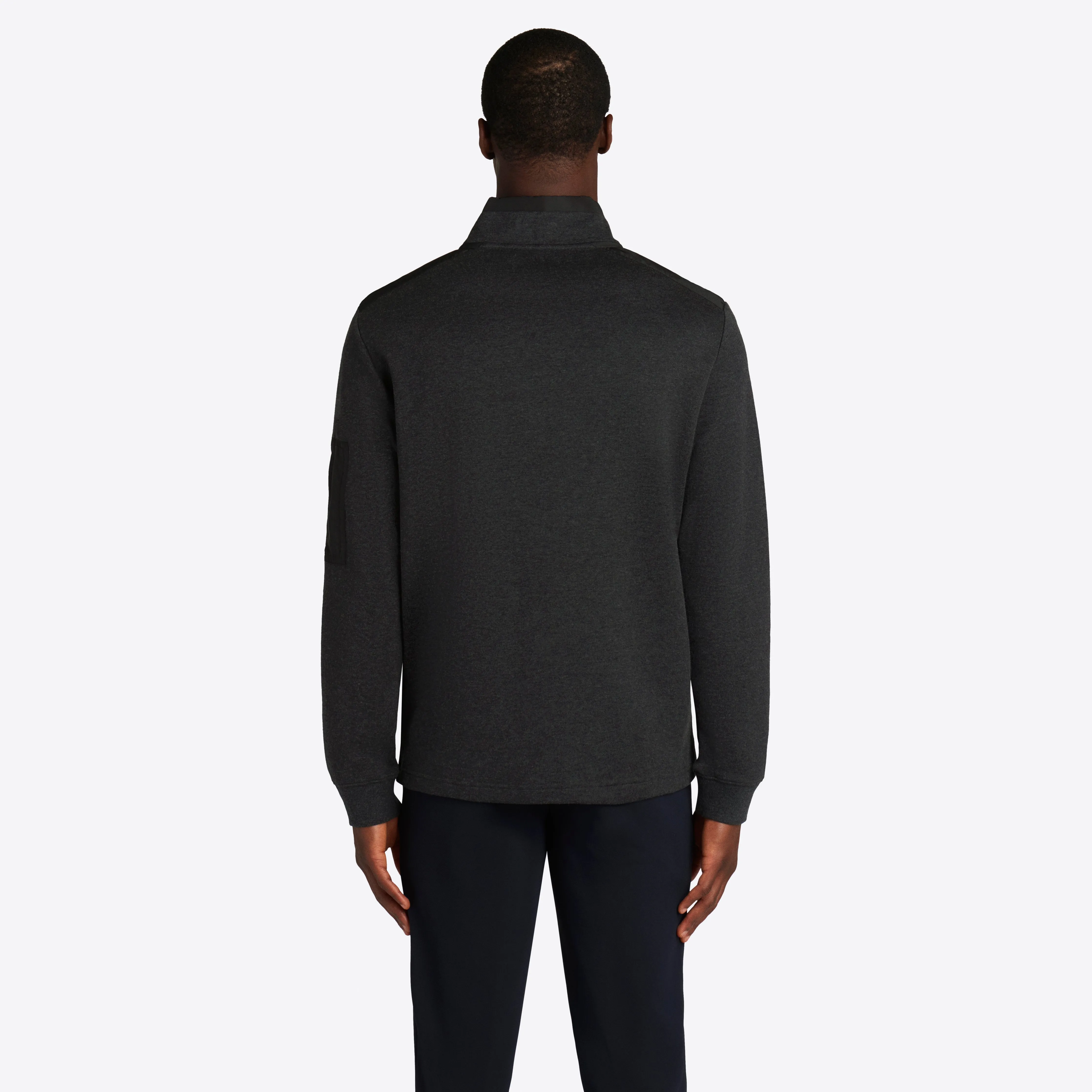 Heather Quarter Zip Mock Neck Pullover sold by Bugatchi product image thumbnail 5