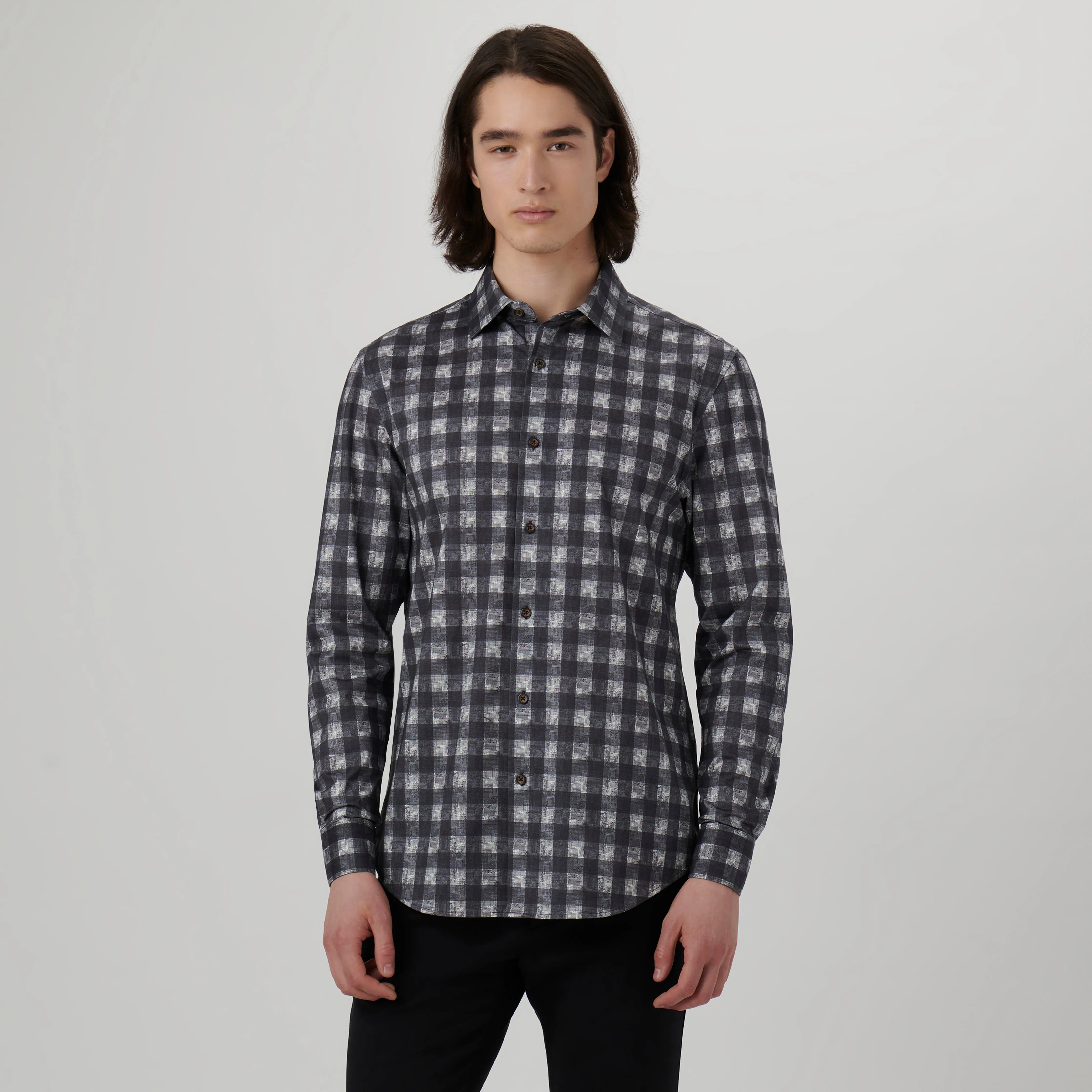 James Gingham Check OoohCotton Shirt sold by Bugatchi product image thumbnail 2