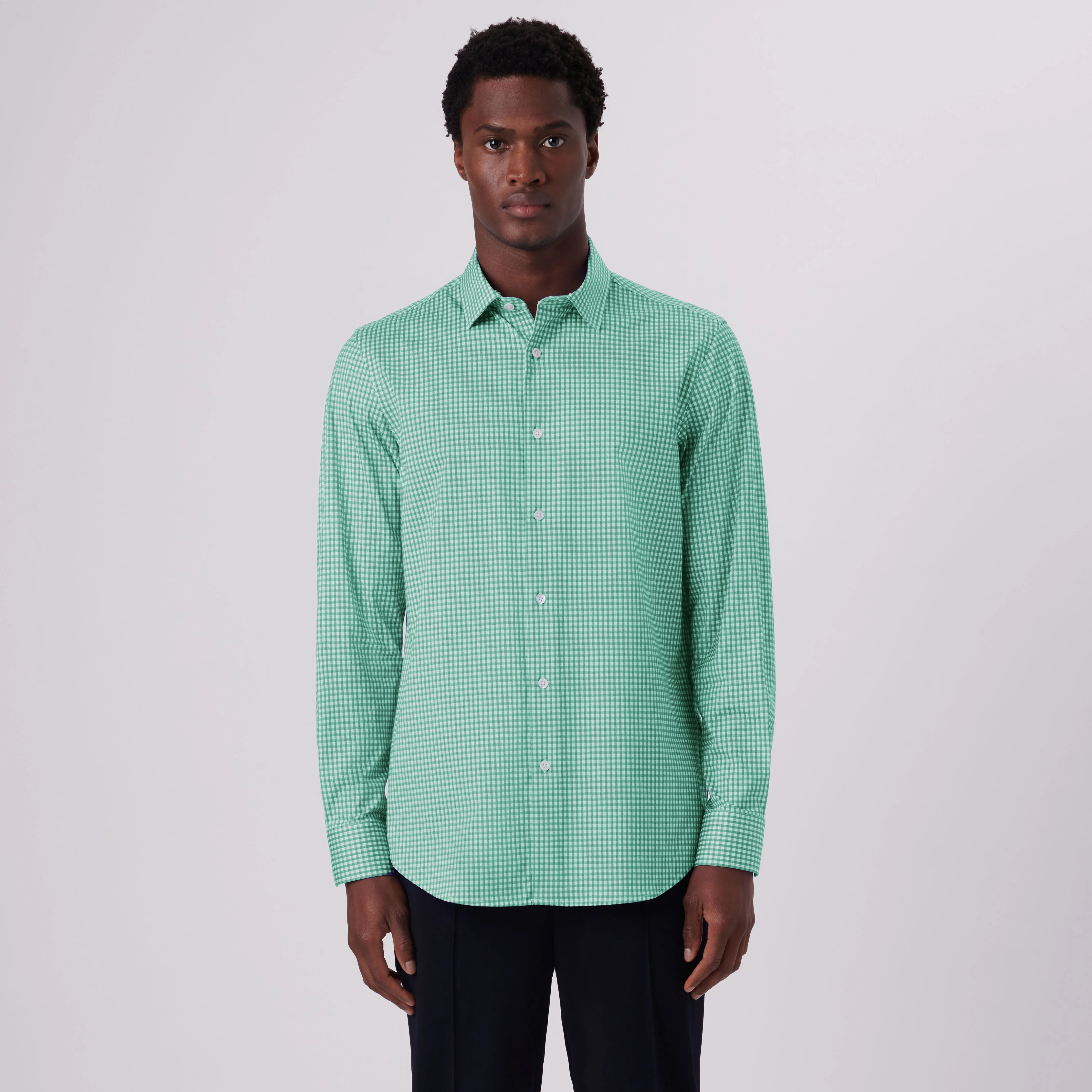 James Gingham Check Print OoohCotton Shirt sold by Bugatchi product image thumbnail 2