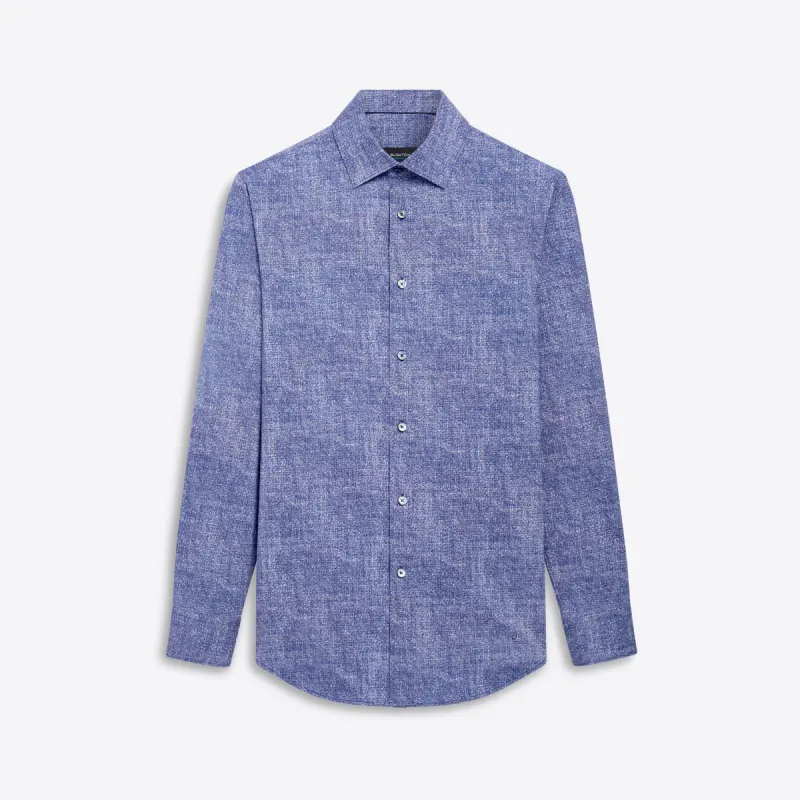 JAMES Chambray Print OoohCotton Shirt sold by Bugatchi