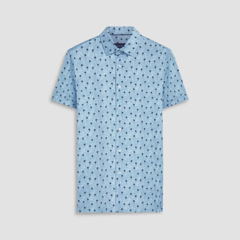 Milo Palm Trees Print OoohCotton Short Sleeve Shirt sold by Bugatchi
