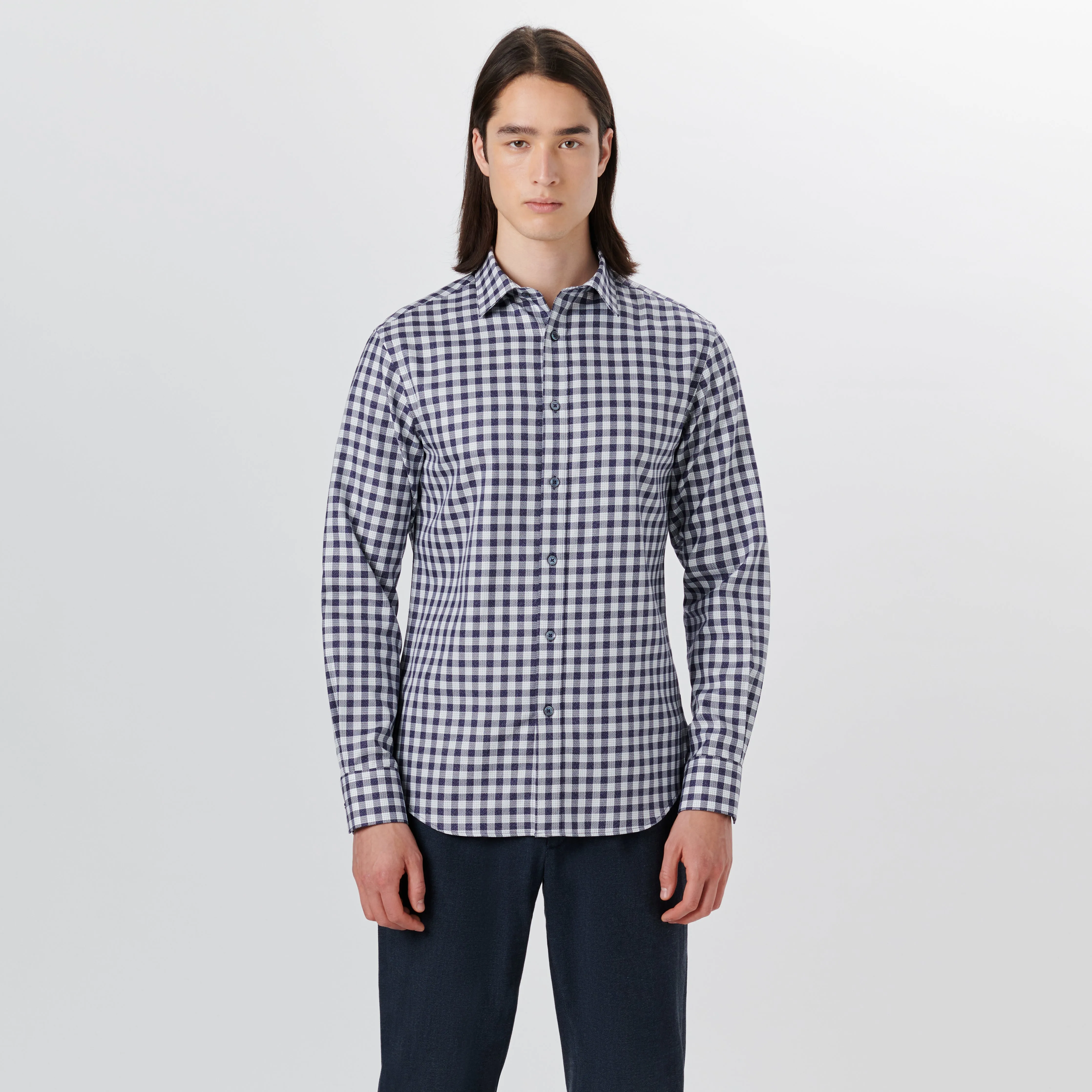 JULIAN Gingham Check Shirt sold by Bugatchi product image thumbnail 2