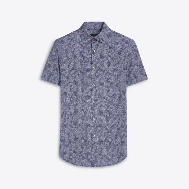 MILES Abstract Print OoohCotton Short Sleeve Shirt sold by Bugatchi