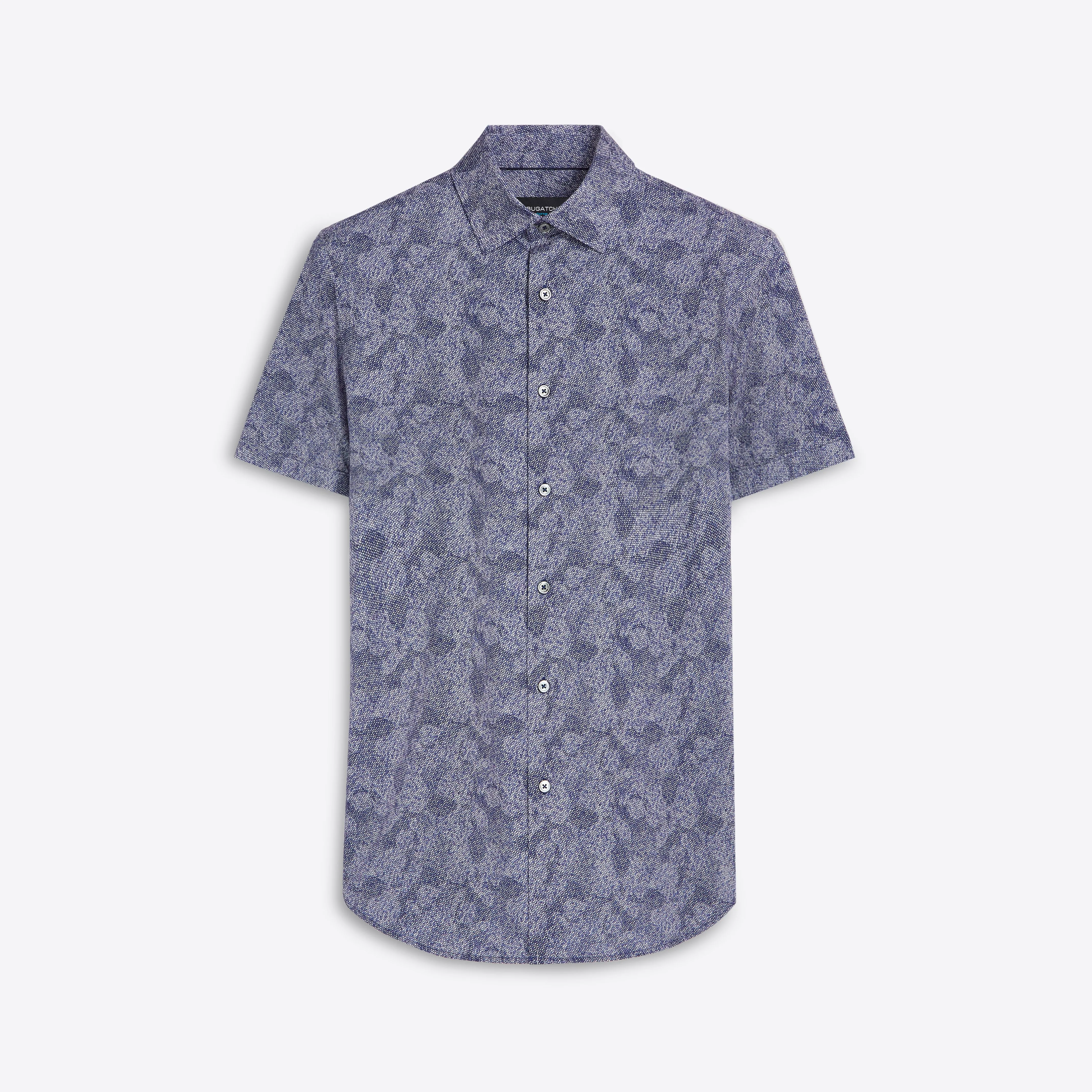 MILES Abstract Print OoohCotton Short Sleeve Shirt sold by Bugatchi