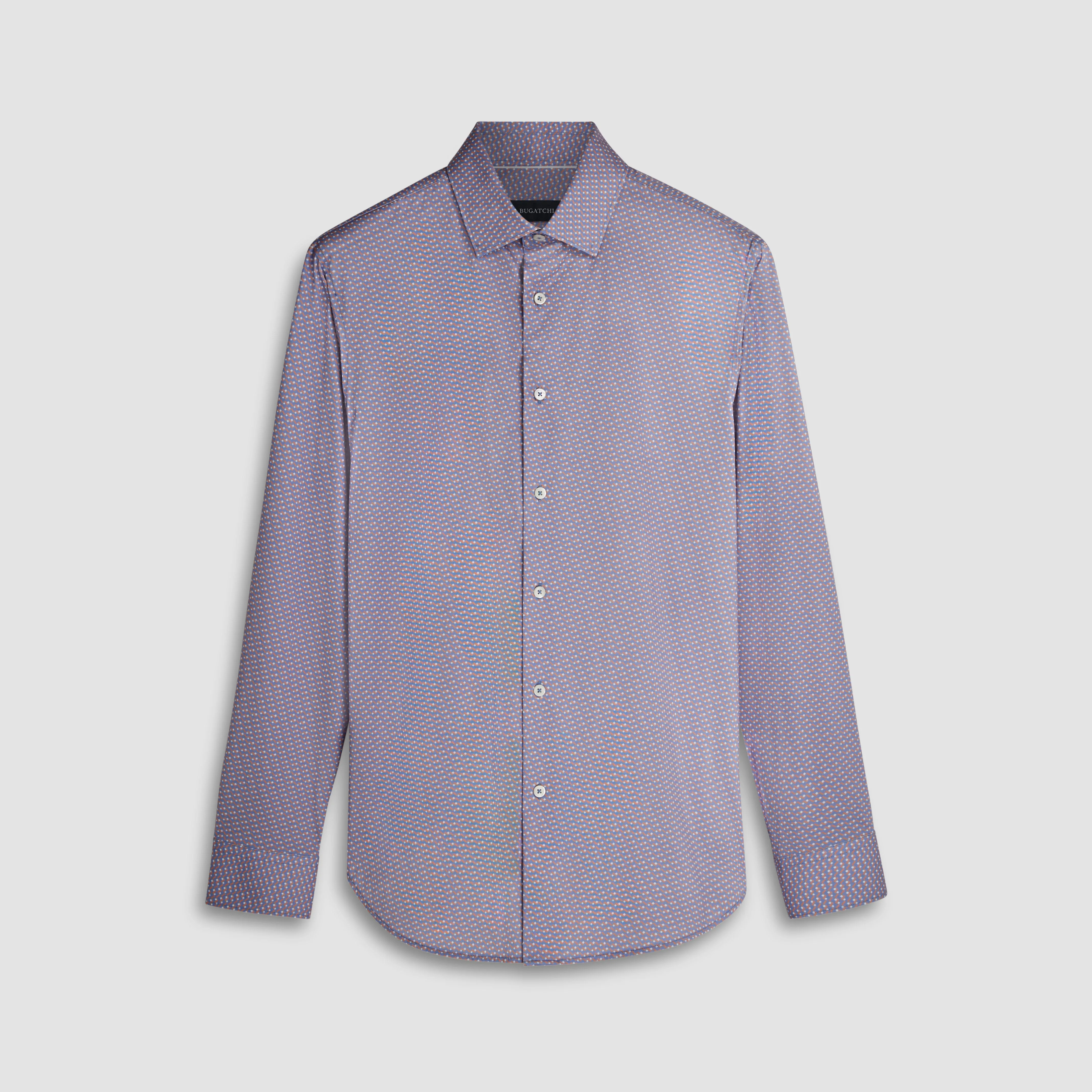 James Chevron Stripe OoohCotton Shirt sold by Bugatchi