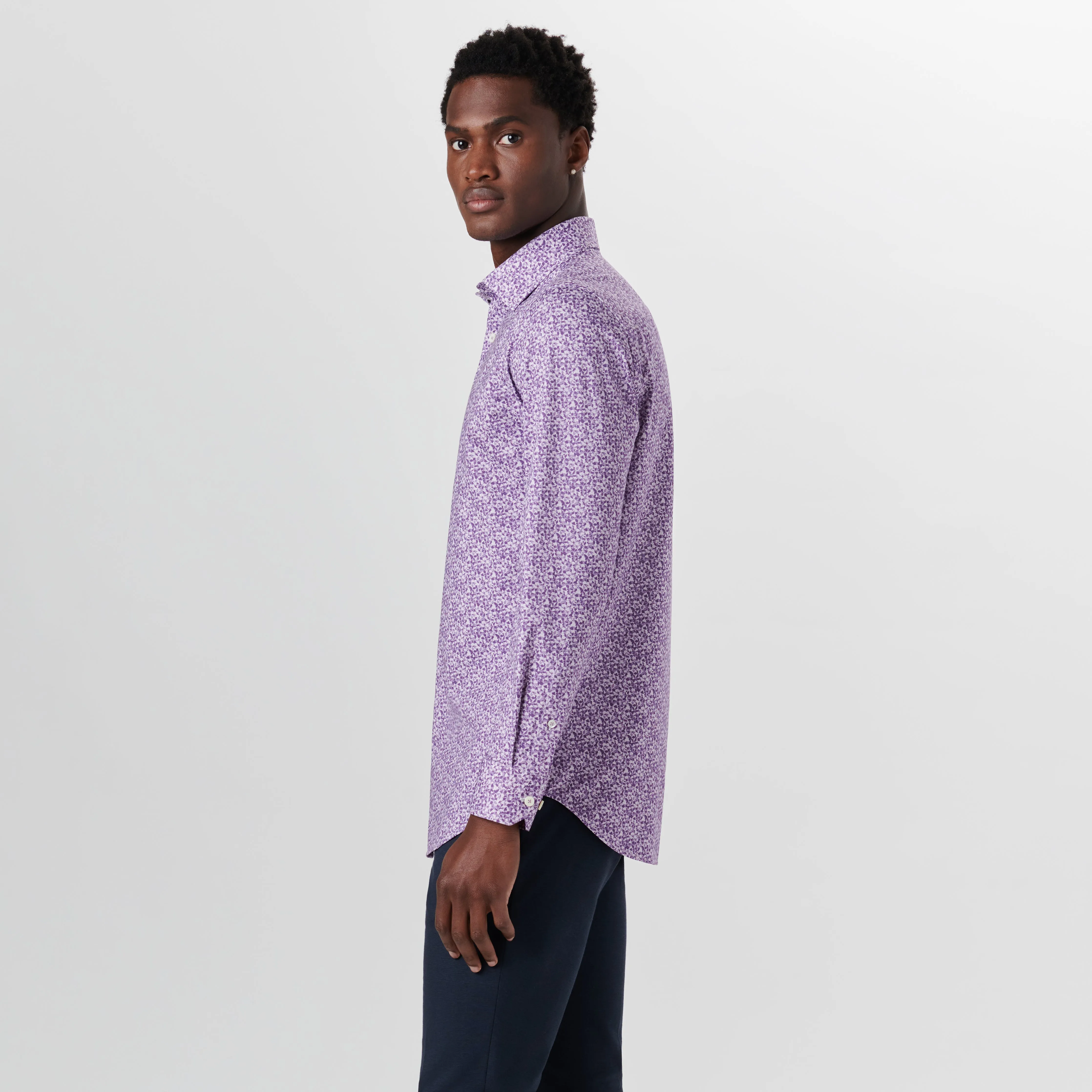 JAMES Floral Print OoohCotton Shirt sold by Bugatchi product image thumbnail 3