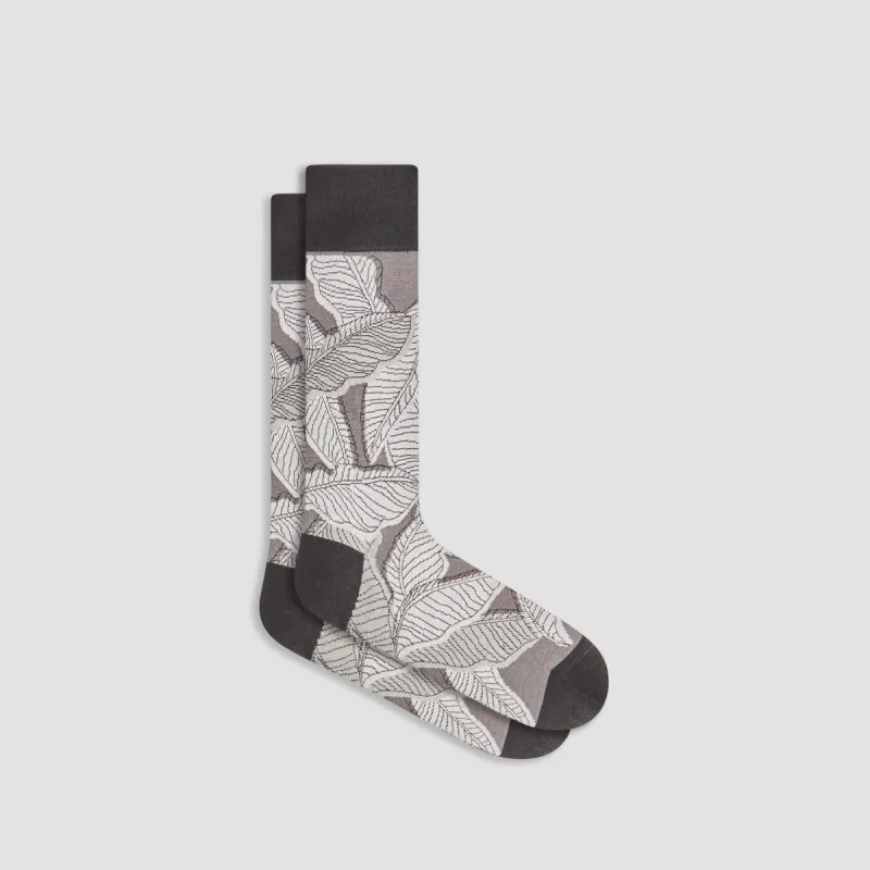 Leaves Mid-Calf Socks sold by Bugatchi