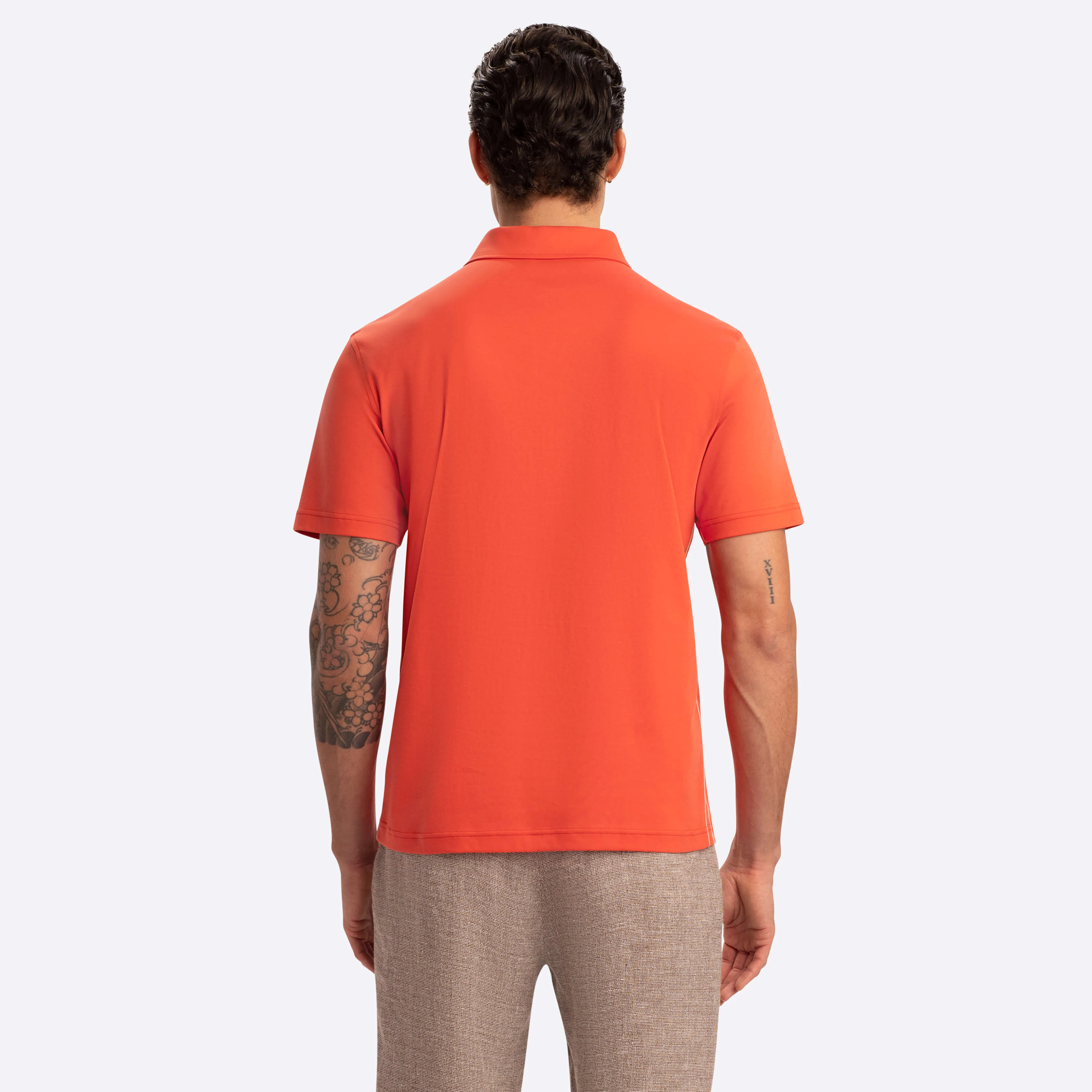 Short Sleeve Quarter Zip Polo sold by Bugatchi product image thumbnail 4