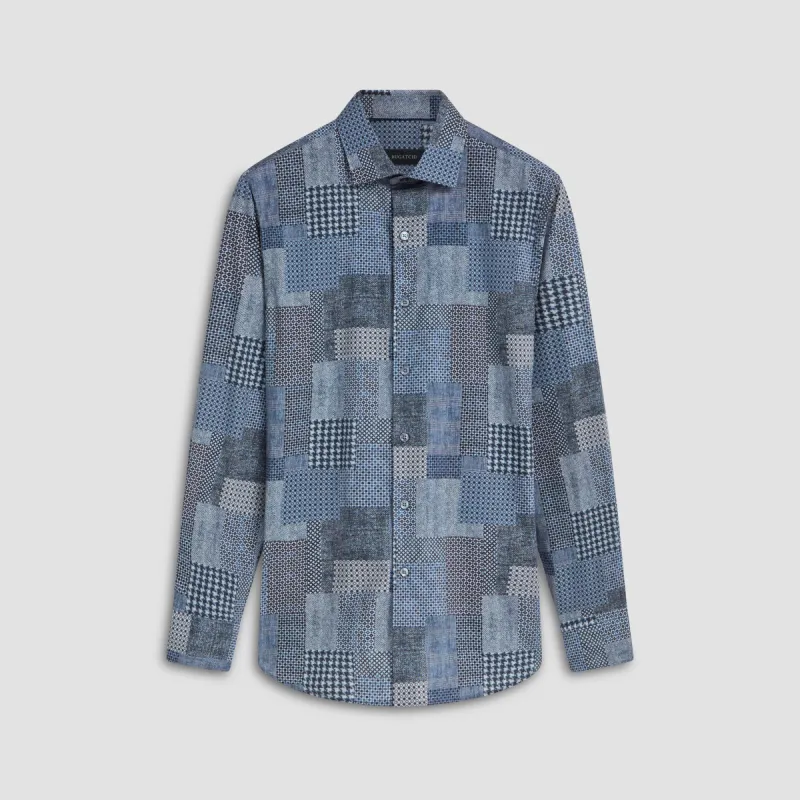 Axel Patchwork Shirt sold by Bugatchi