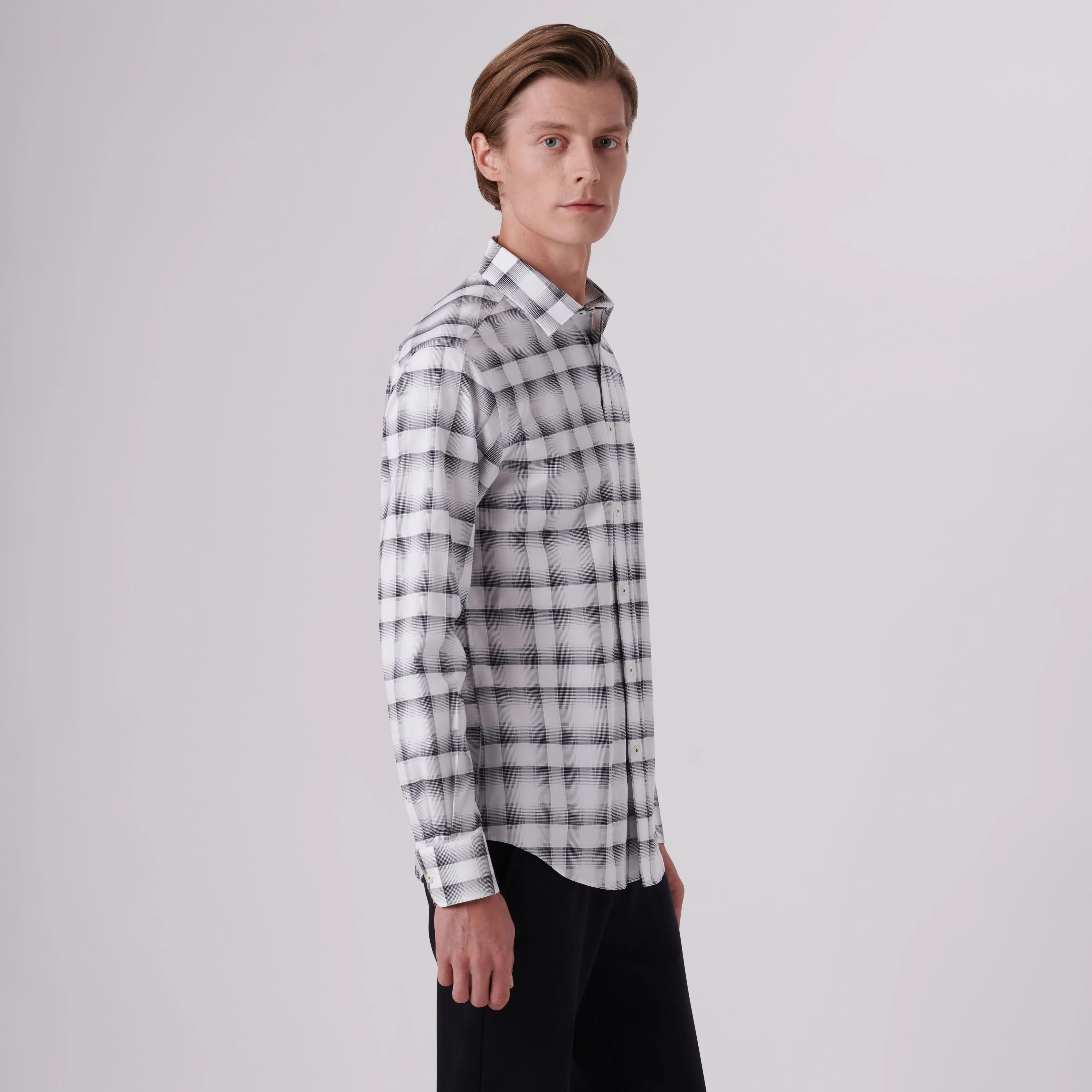 Julian Windowpane Check Shirt sold by Bugatchi product image thumbnail 3