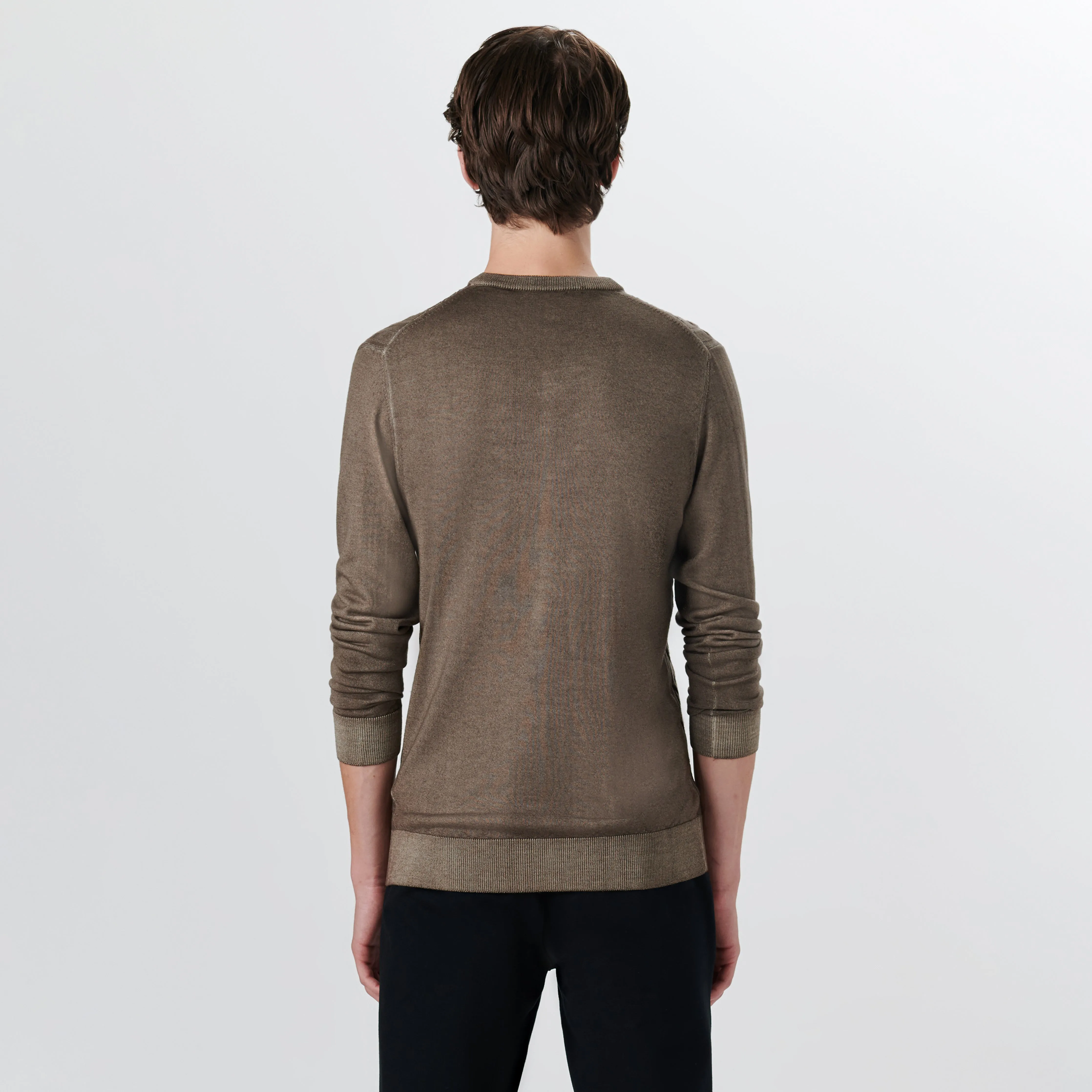 Super Merino V-Neck Cable Sweater sold by Bugatchi product image thumbnail 4