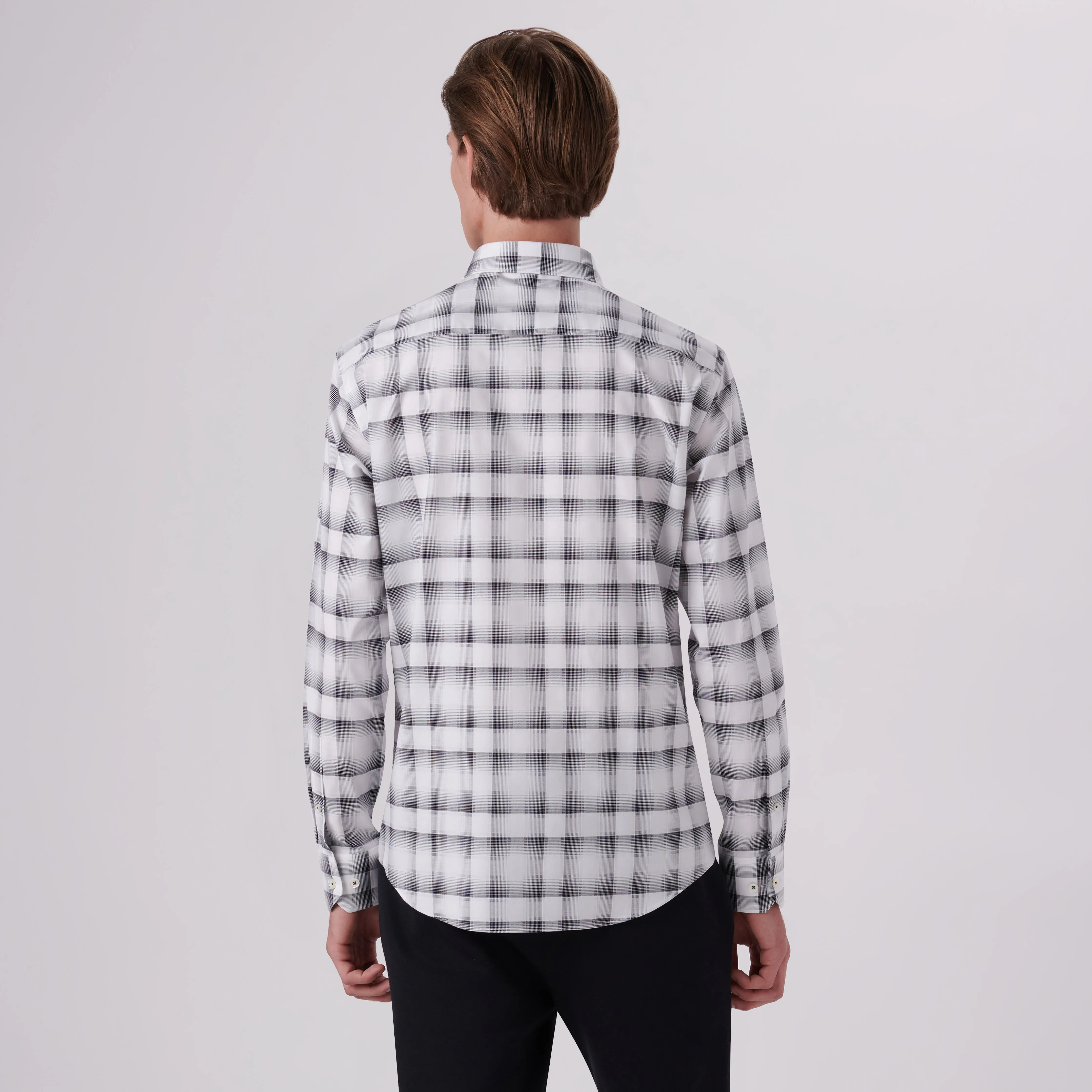 Julian Windowpane Check Shirt sold by Bugatchi product image thumbnail 4