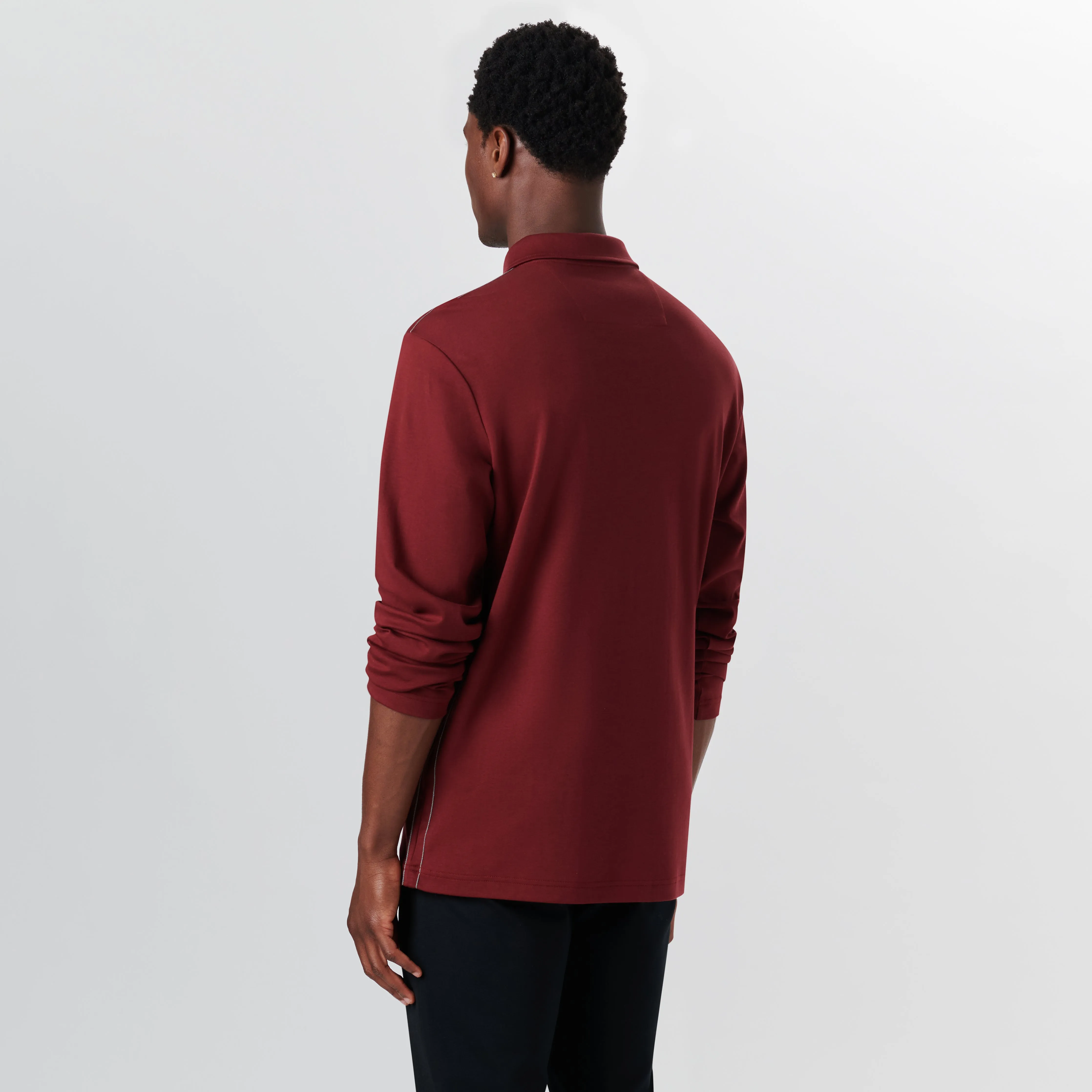 Long Sleeve Quarter Zip Polo sold by Bugatchi product image thumbnail 4