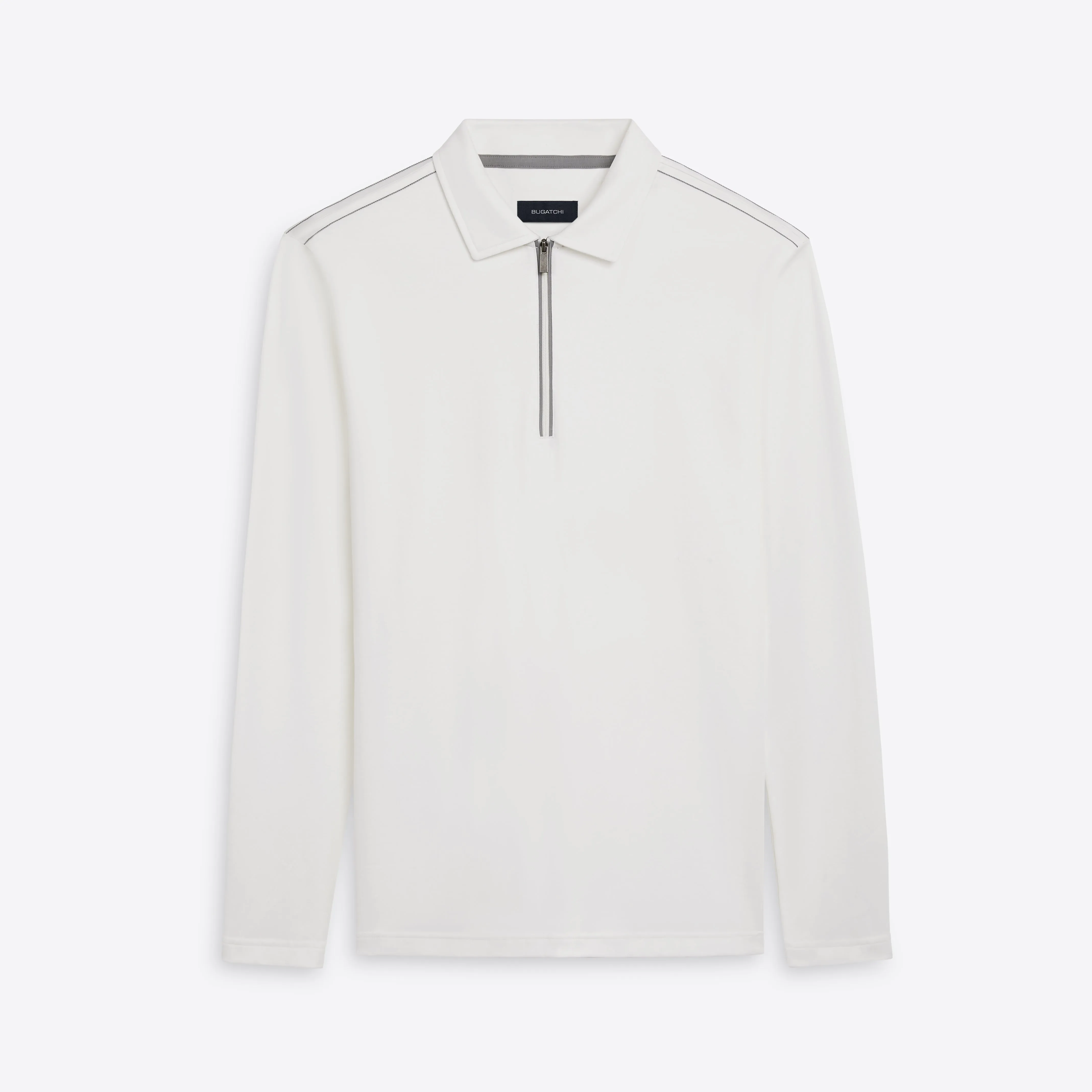 Long Sleeve Quarter Zip Polo sold by Bugatchi