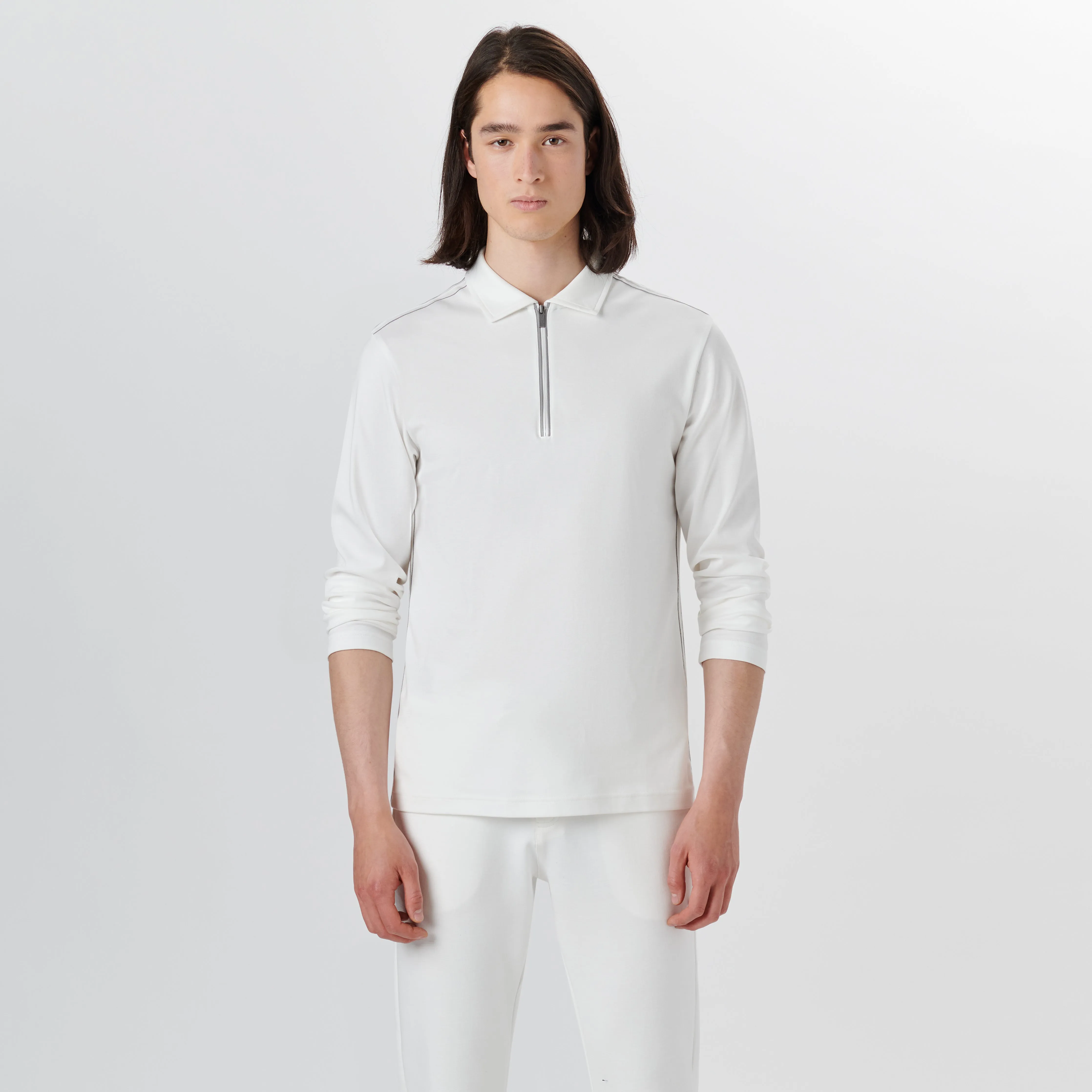 Long Sleeve Quarter Zip Polo sold by Bugatchi product image thumbnail 2