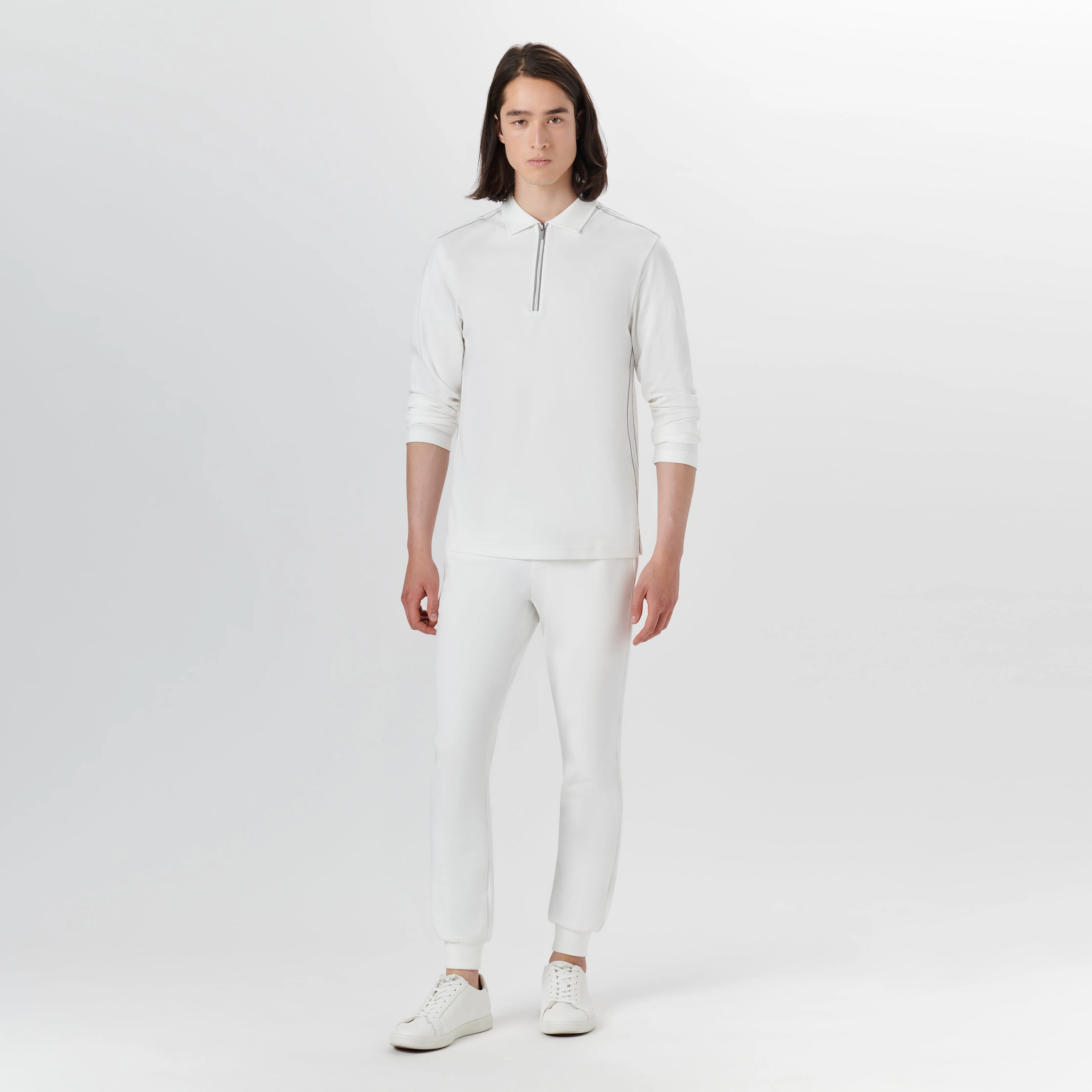 Long Sleeve Quarter Zip Polo sold by Bugatchi product image thumbnail 5