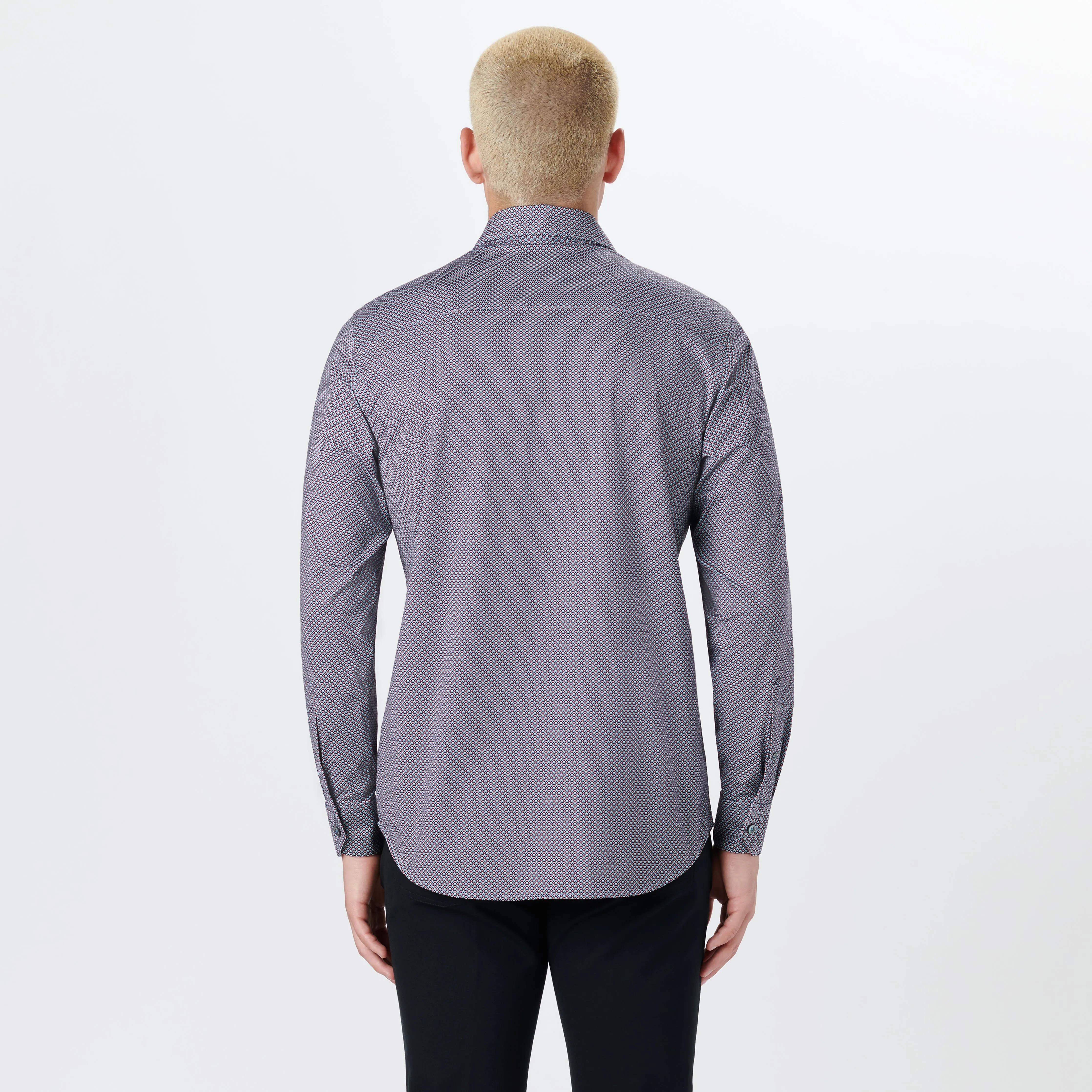 JAMES Geometric Print OoohCotton Shirt sold by Bugatchi product image thumbnail 4