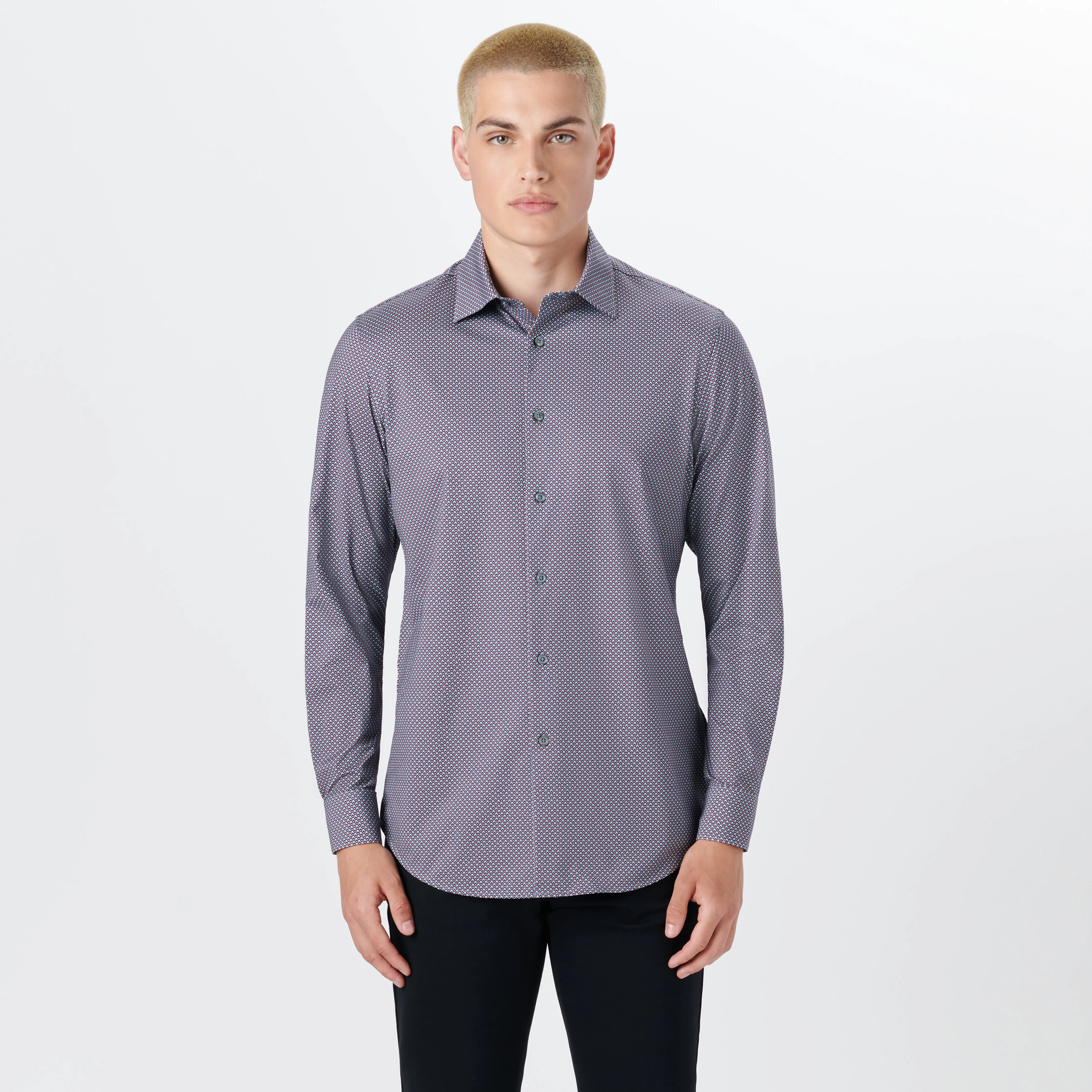 JAMES Geometric Print OoohCotton Shirt sold by Bugatchi product image thumbnail 2
