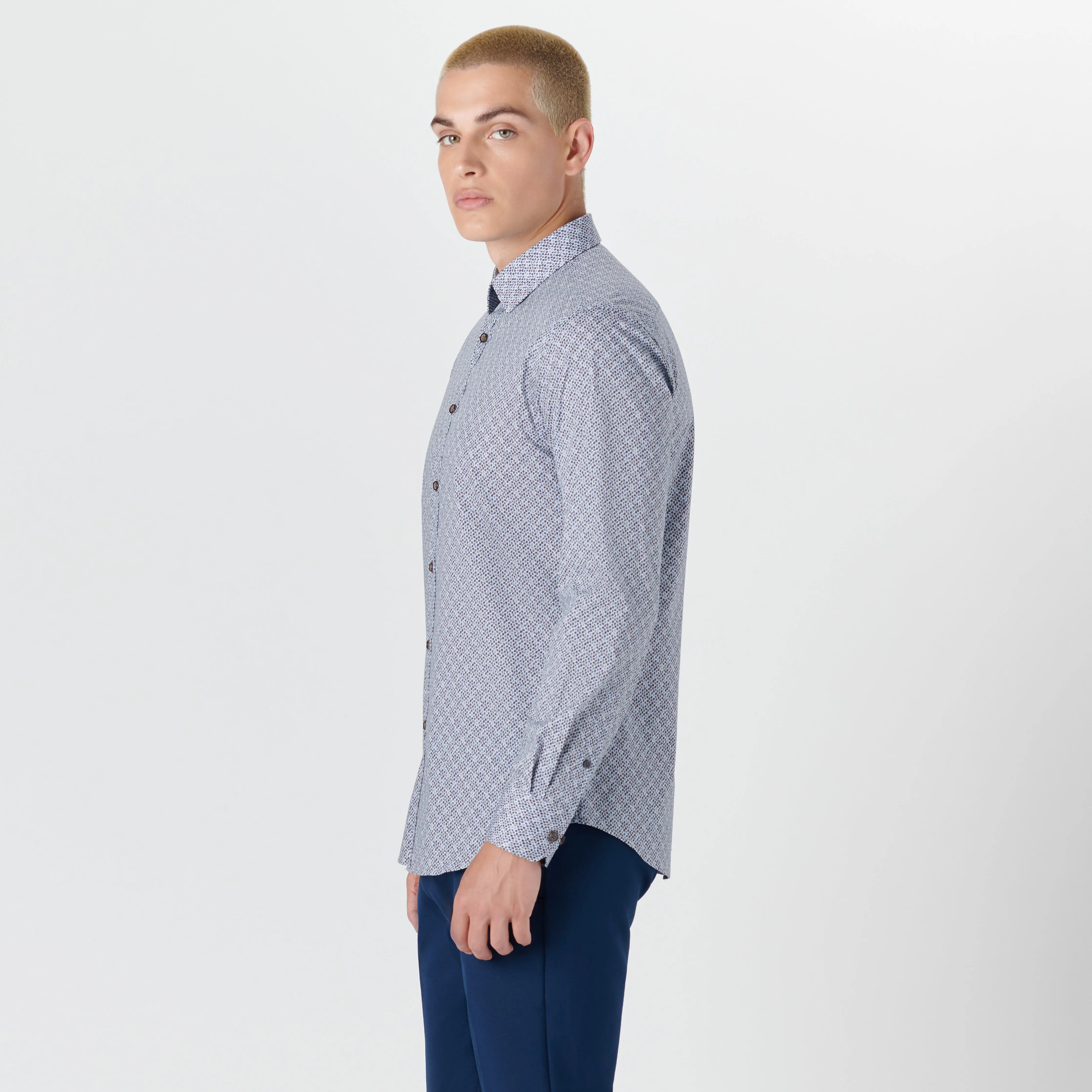 JULIAN Abstract Print Shirt sold by Bugatchi product image thumbnail 3