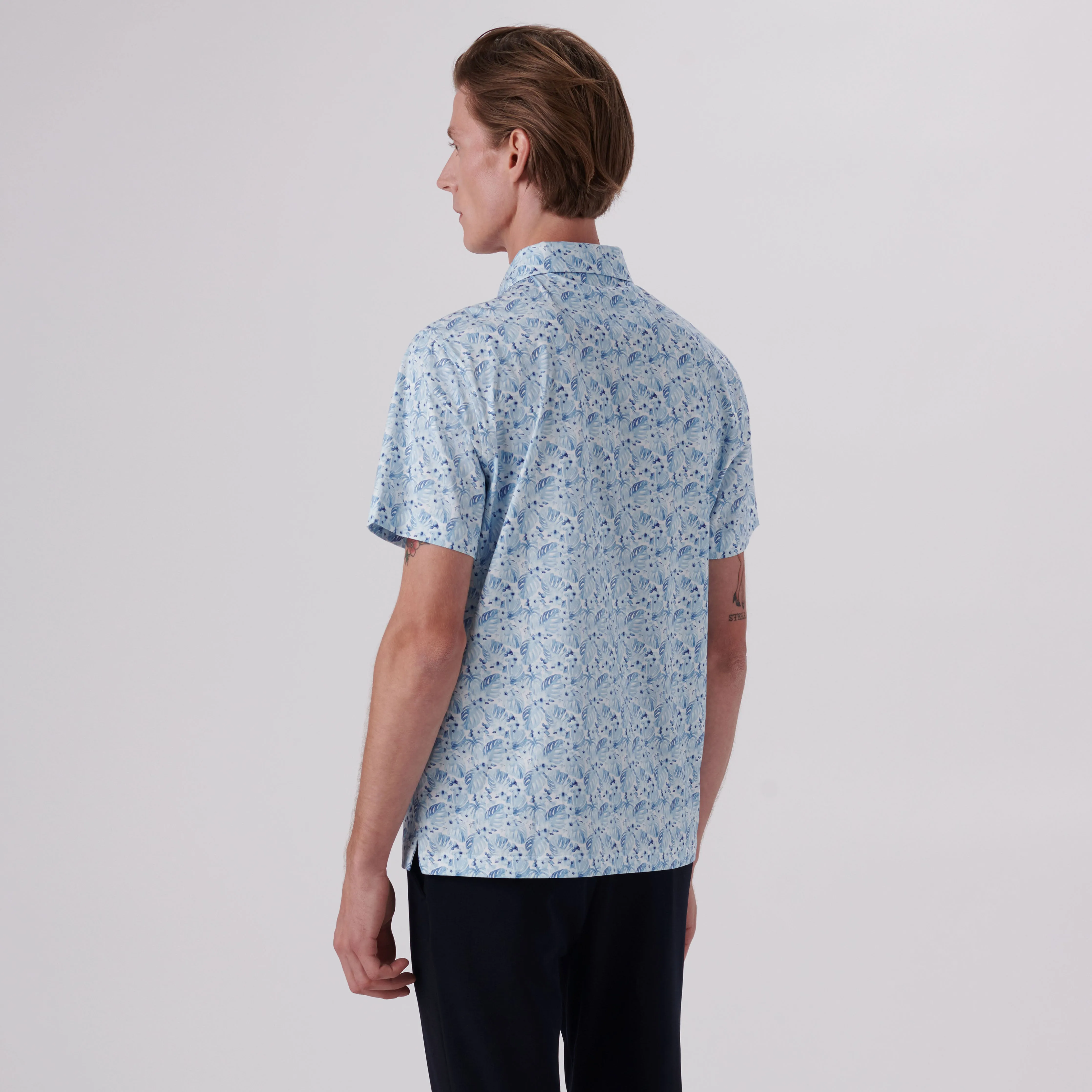 Victor Leaf Print OoohCotton Polo sold by Bugatchi product image thumbnail 4