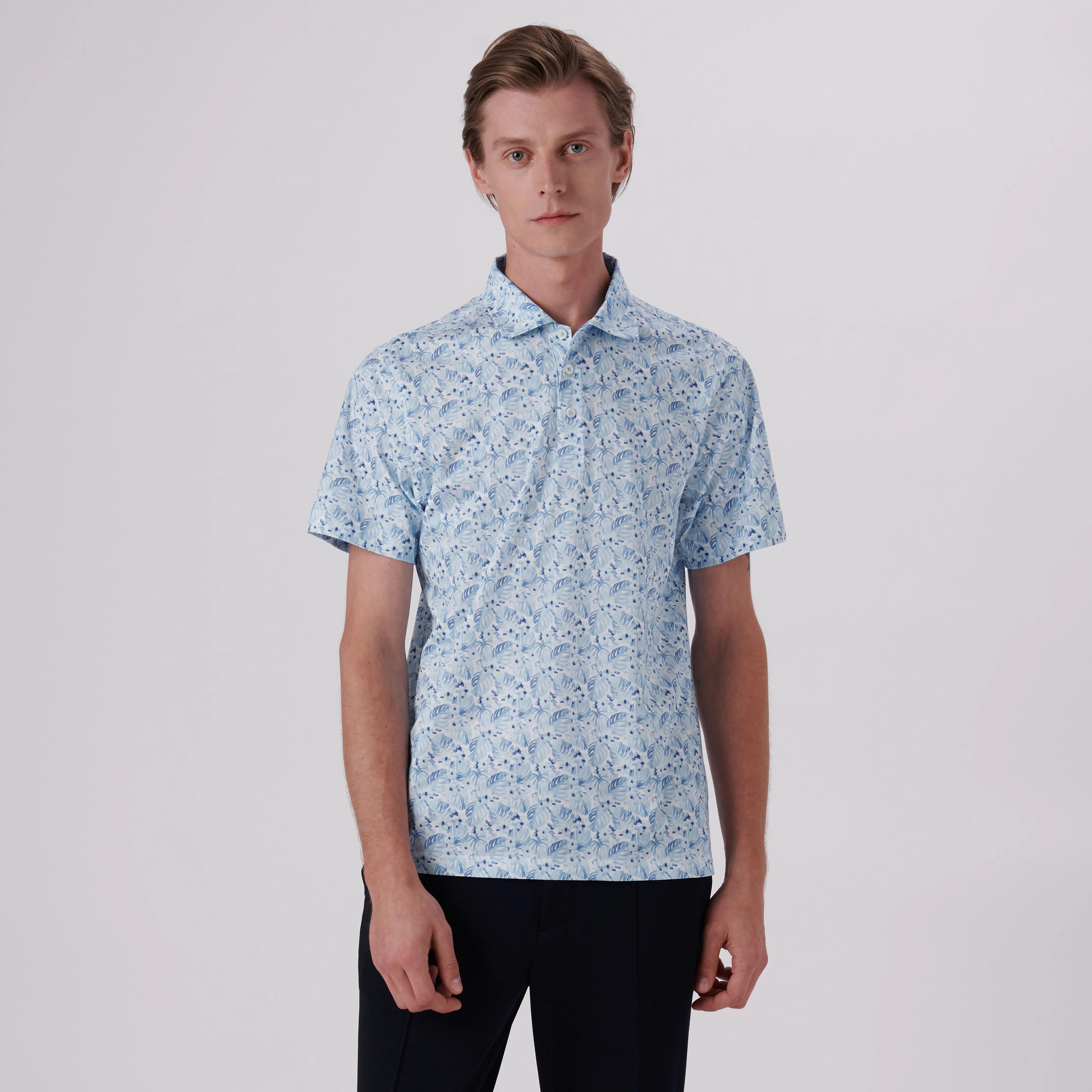 Victor Leaf Print OoohCotton Polo sold by Bugatchi product image thumbnail 2