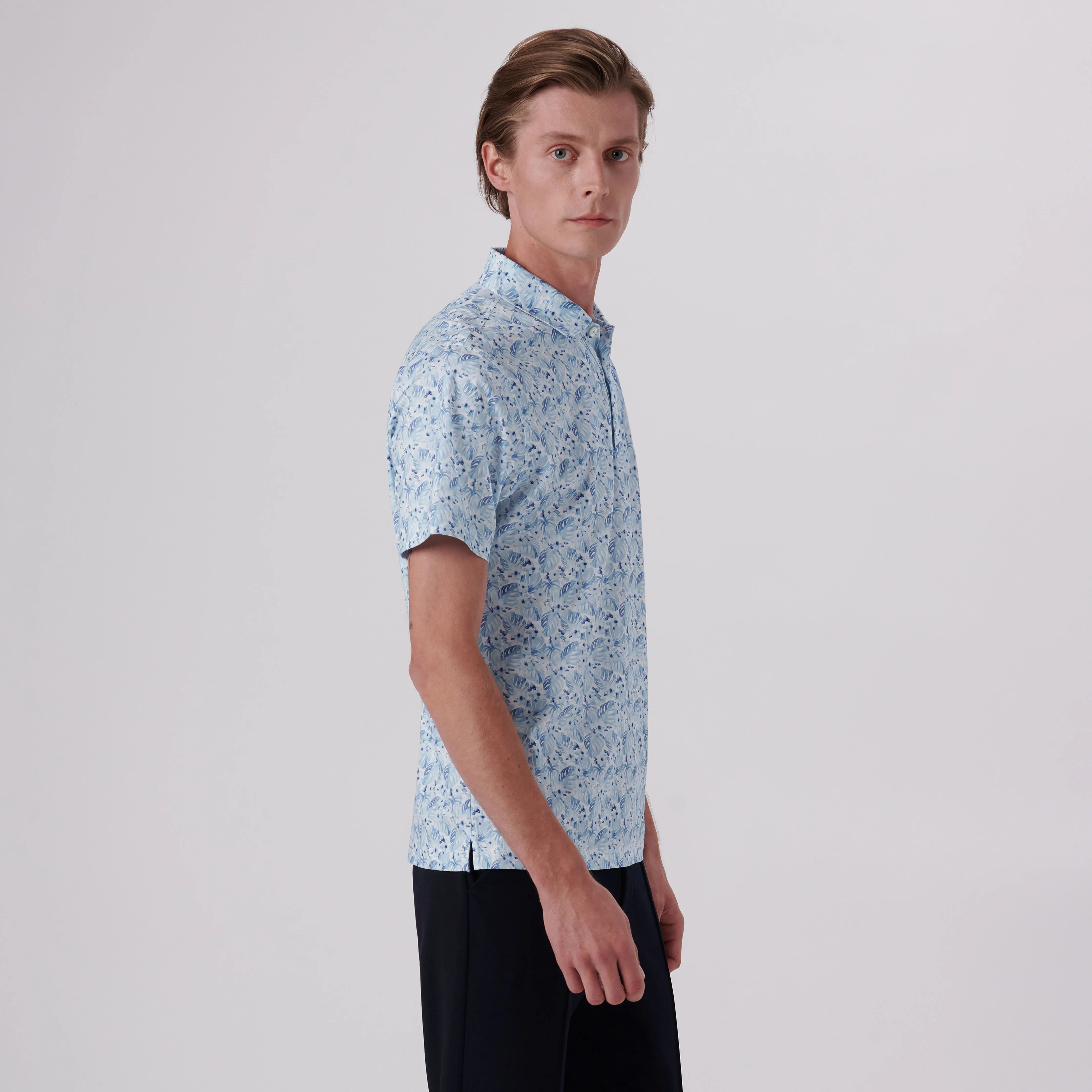 Victor Leaf Print OoohCotton Polo sold by Bugatchi product image thumbnail 3