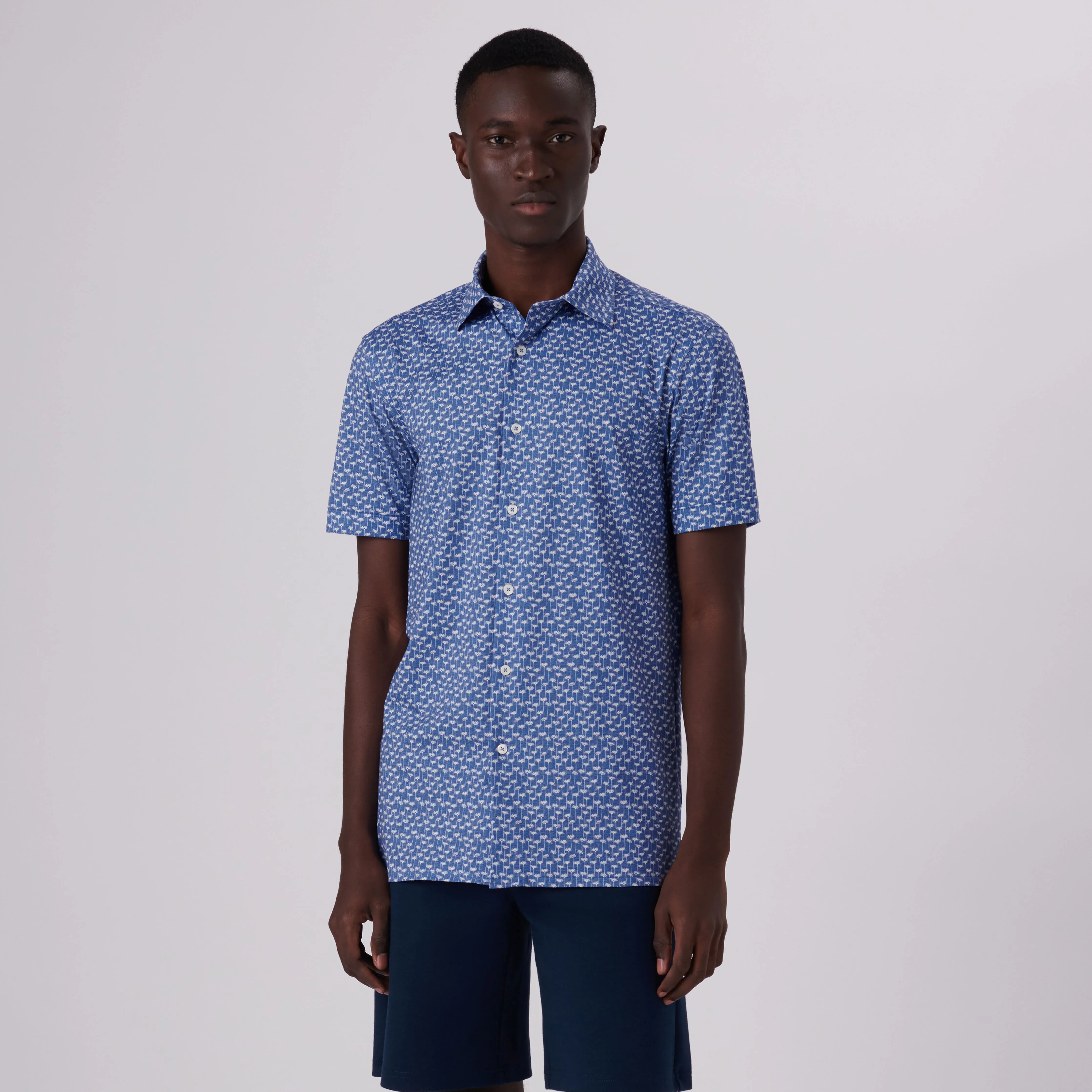 Milo Floral Print OoohCotton Short Sleeve Shirt sold by Bugatchi product image thumbnail 2
