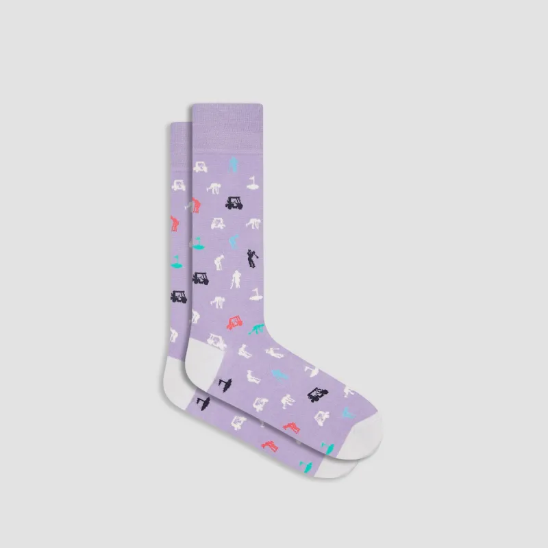 Golf Course Mid-Calf Socks sold by Bugatchi