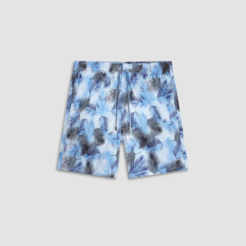 Cosmo Leaf Print Swim Trunks made by Bugatchi