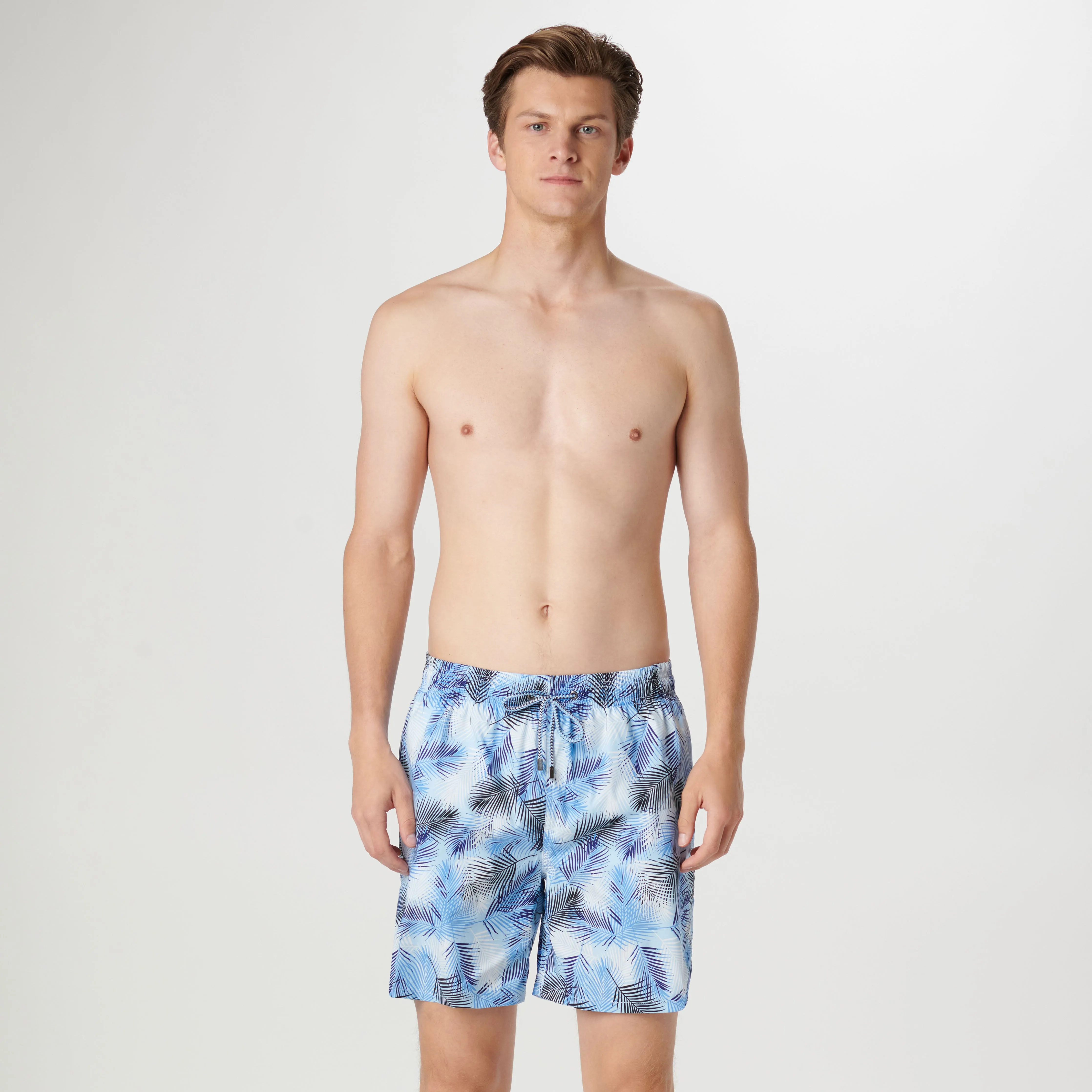 Cosmo Leaf Print Swim Trunks sold by Bugatchi product image thumbnail 2