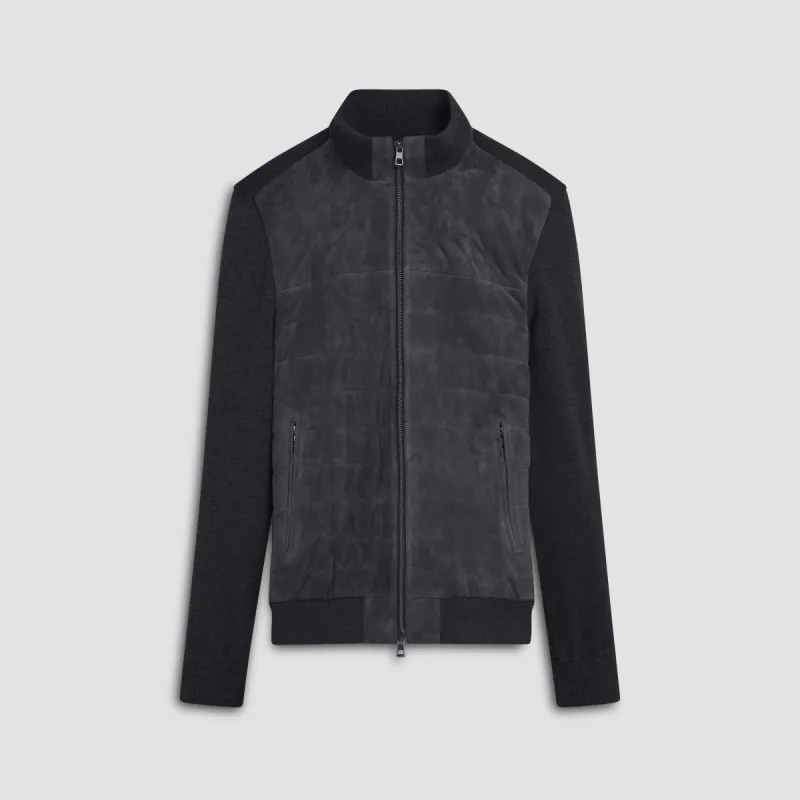 Suede and Wool Sweater Jacket sold by Bugatchi