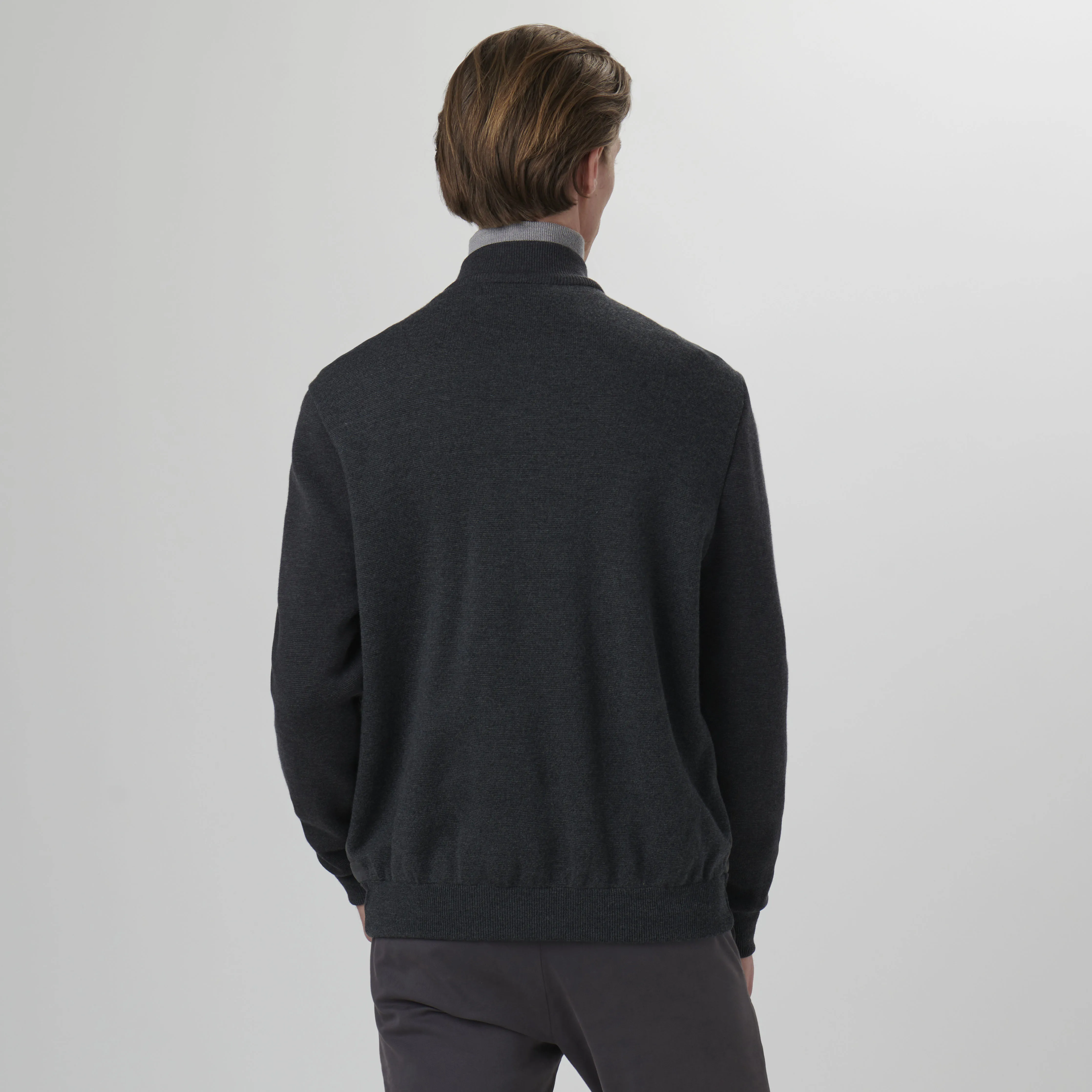 Suede and Wool Sweater Jacket sold by Bugatchi product image thumbnail 4