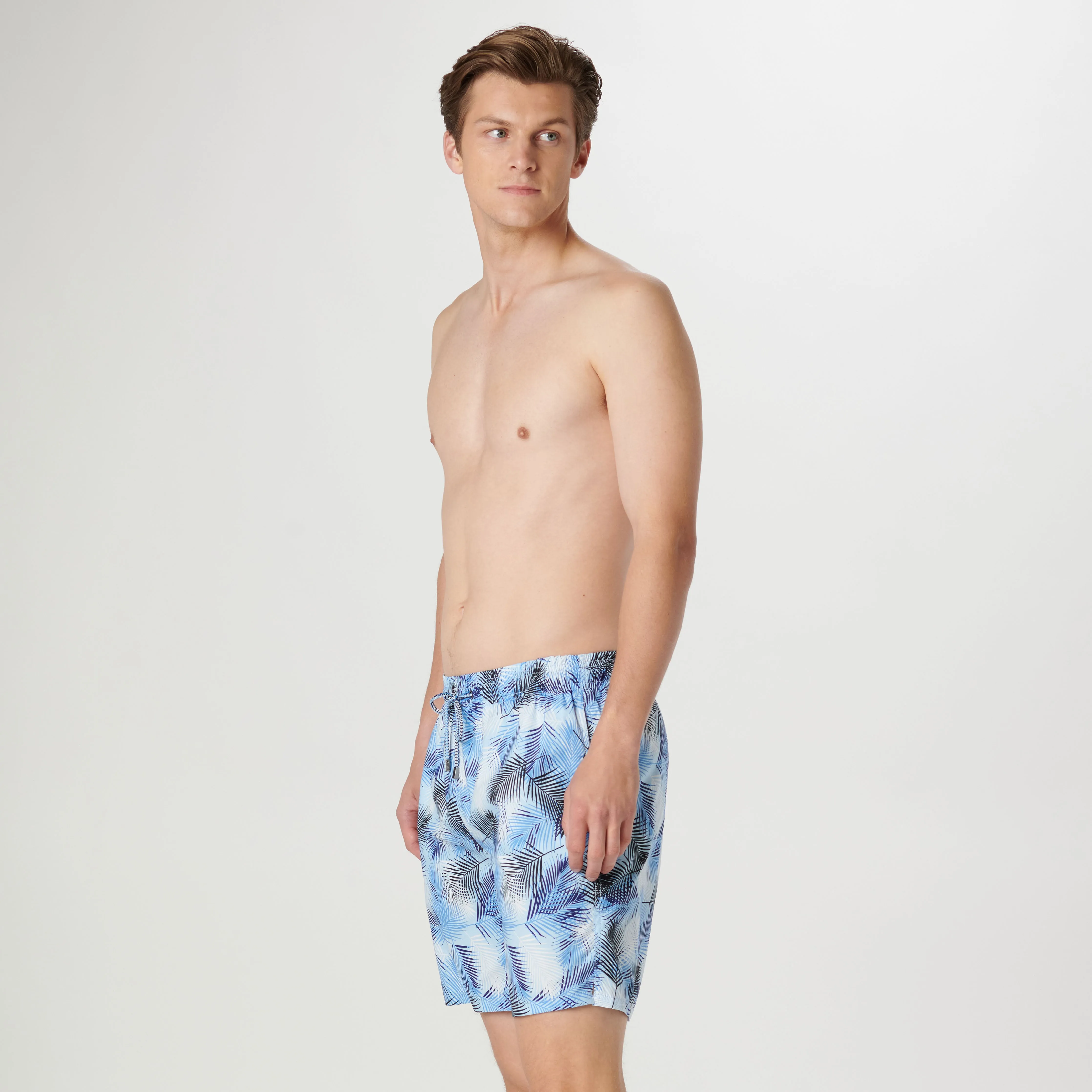 Cosmo Leaf Print Swim Trunks sold by Bugatchi product image thumbnail 3