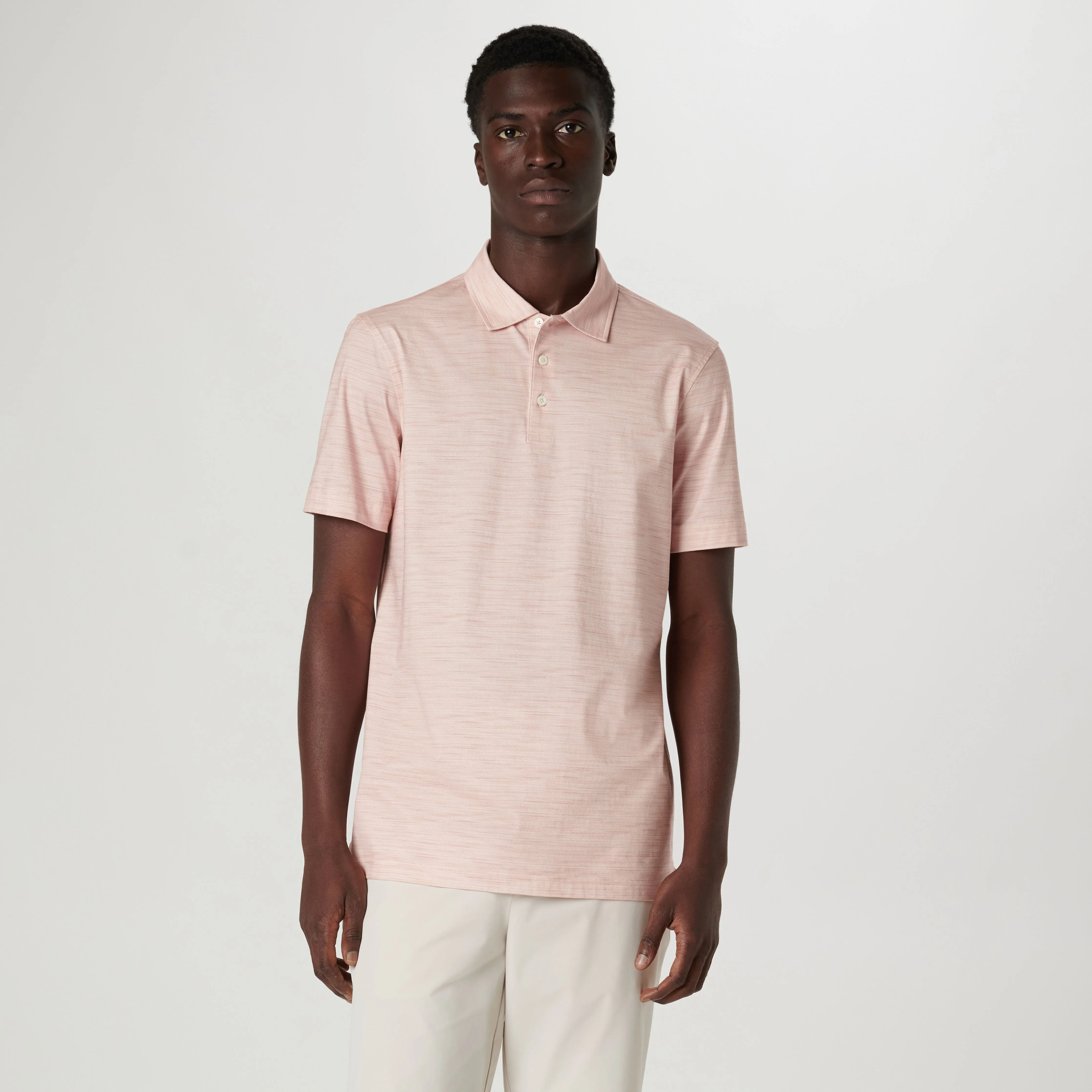 Victor Stitch Print OoohCotton Polo sold by Bugatchi product image thumbnail 2