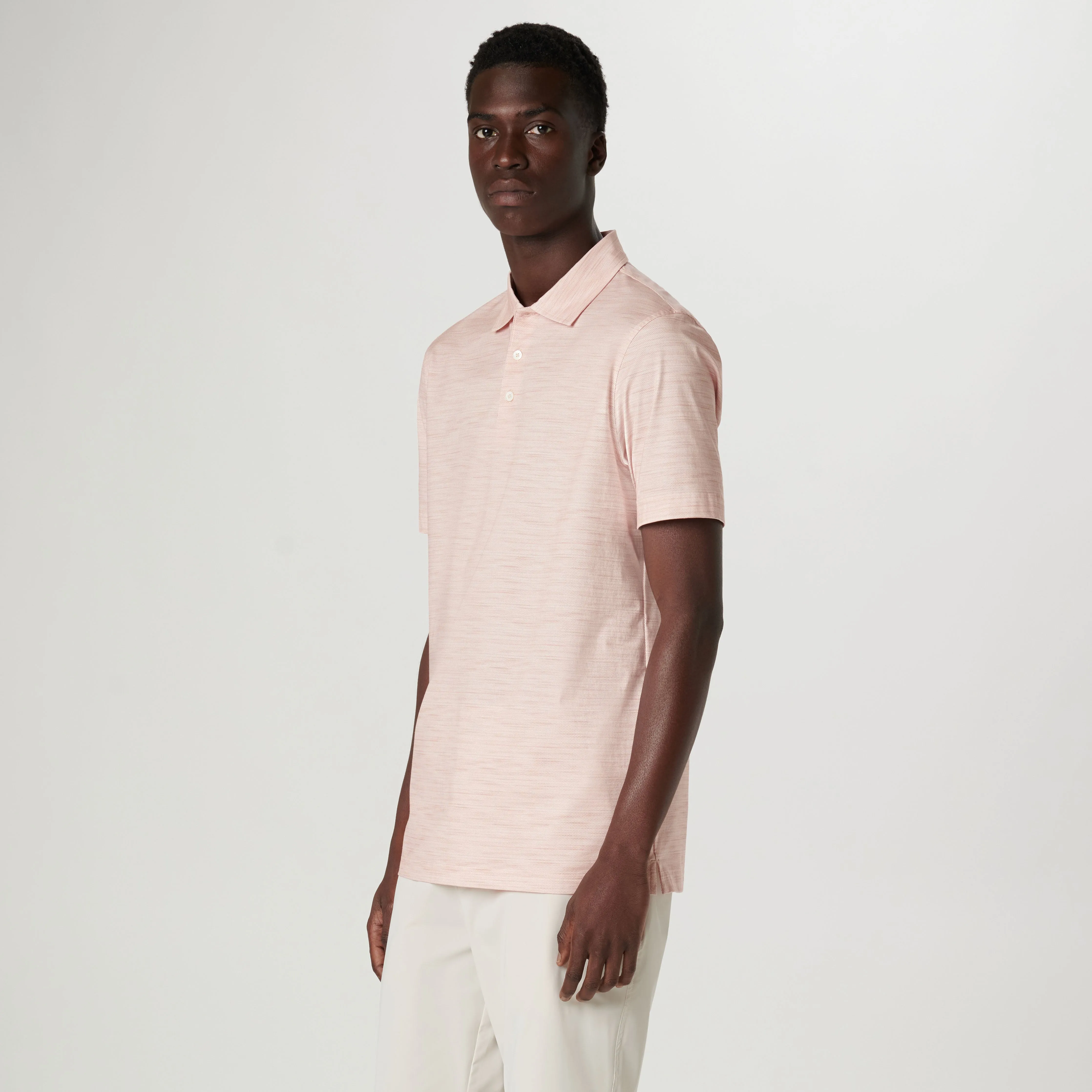 Victor Stitch Print OoohCotton Polo sold by Bugatchi product image thumbnail 3