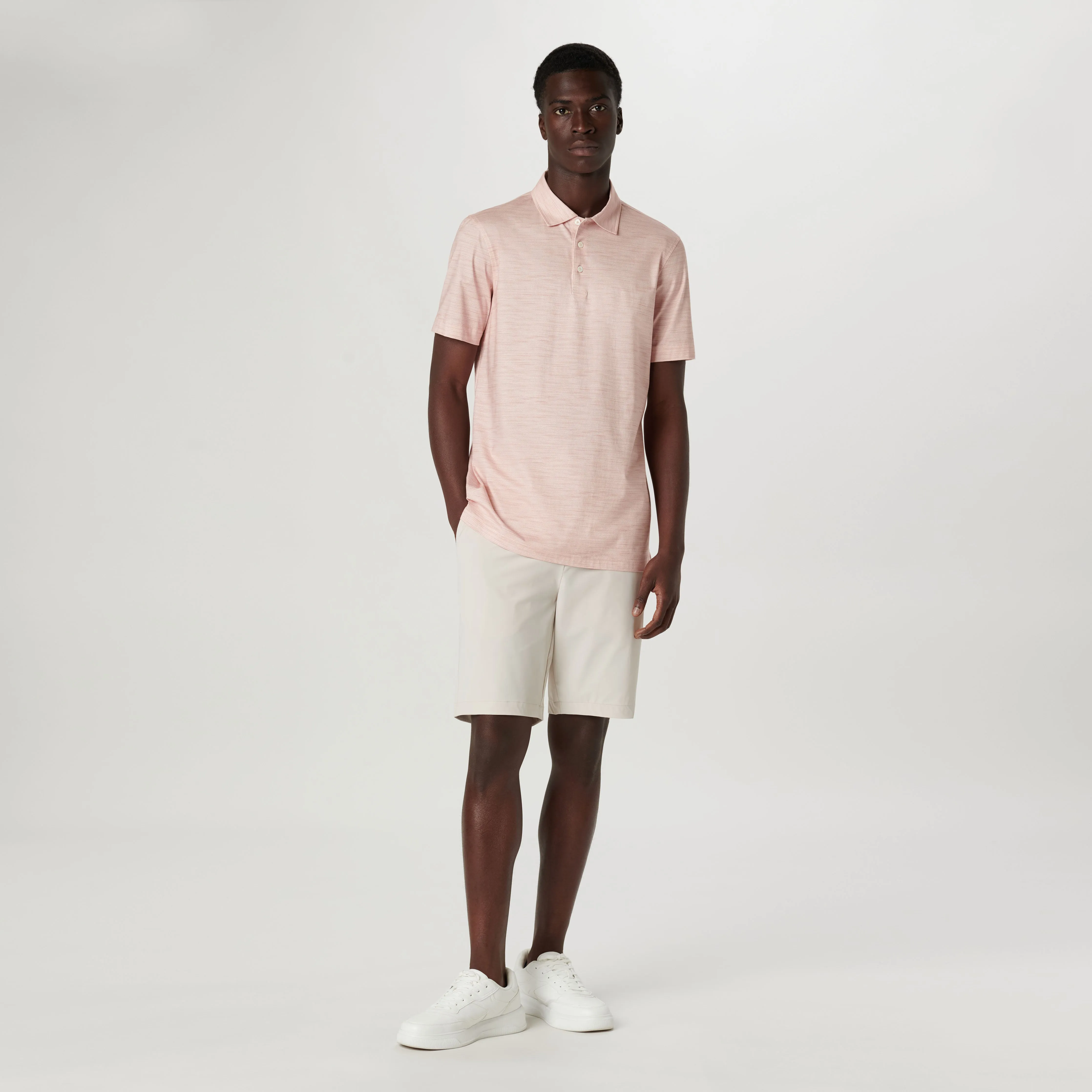 Victor Stitch Print OoohCotton Polo sold by Bugatchi product image thumbnail 5