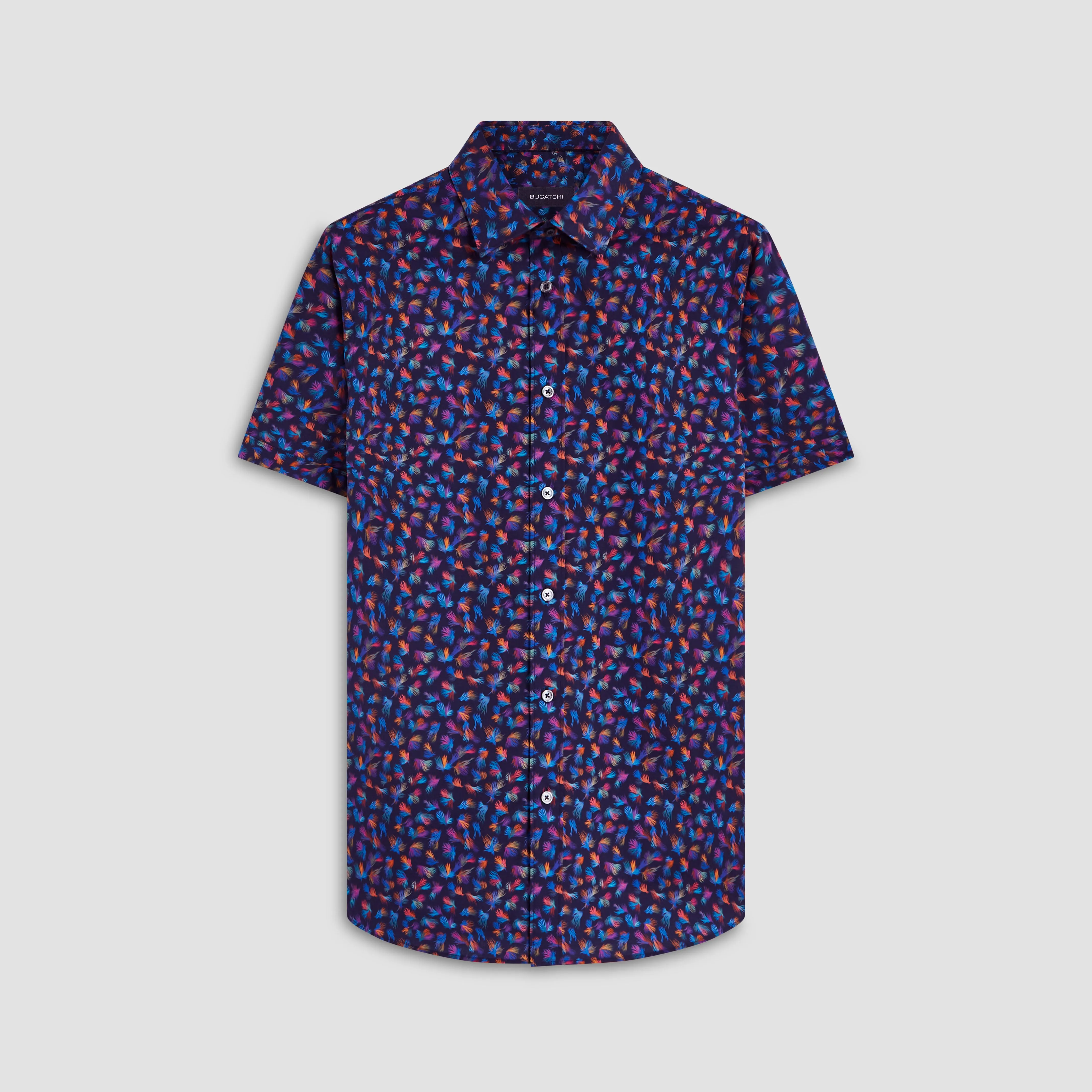 Orson Sea Lace Print Short Sleeve Shirt sold by Bugatchi