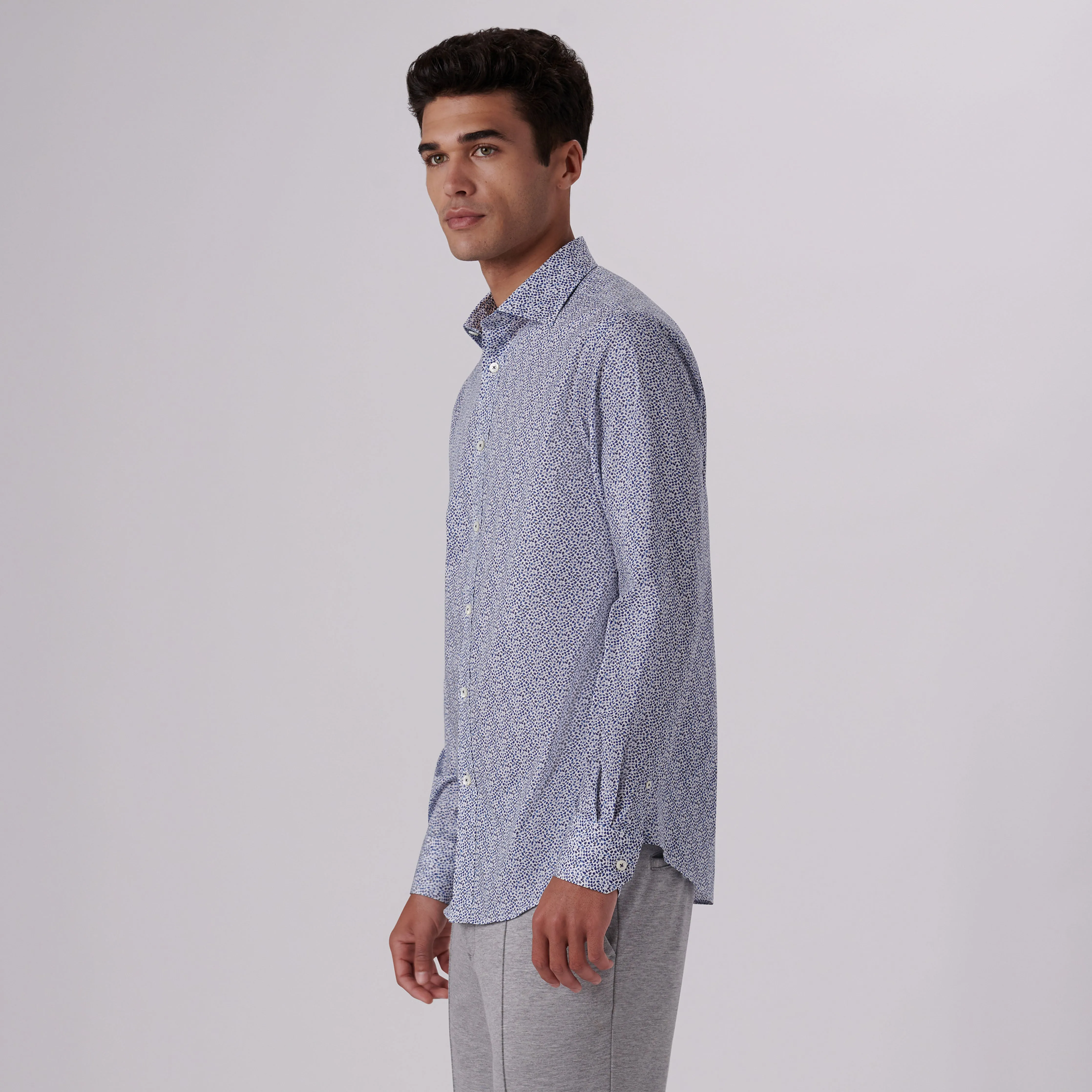 Axel Mosaic Print Shirt sold by Bugatchi product image thumbnail 3