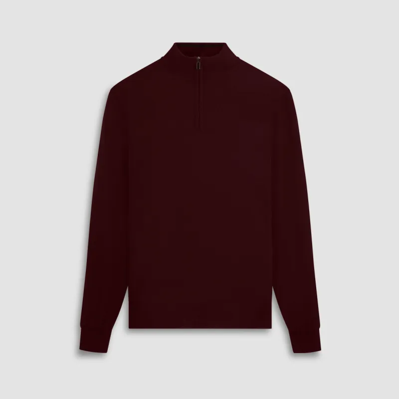 Super Merino Solid Quarter Zip Sweater sold by Bugatchi