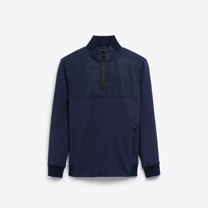 Solid Quarter Zip Mock Neck Pullover sold by Bugatchi