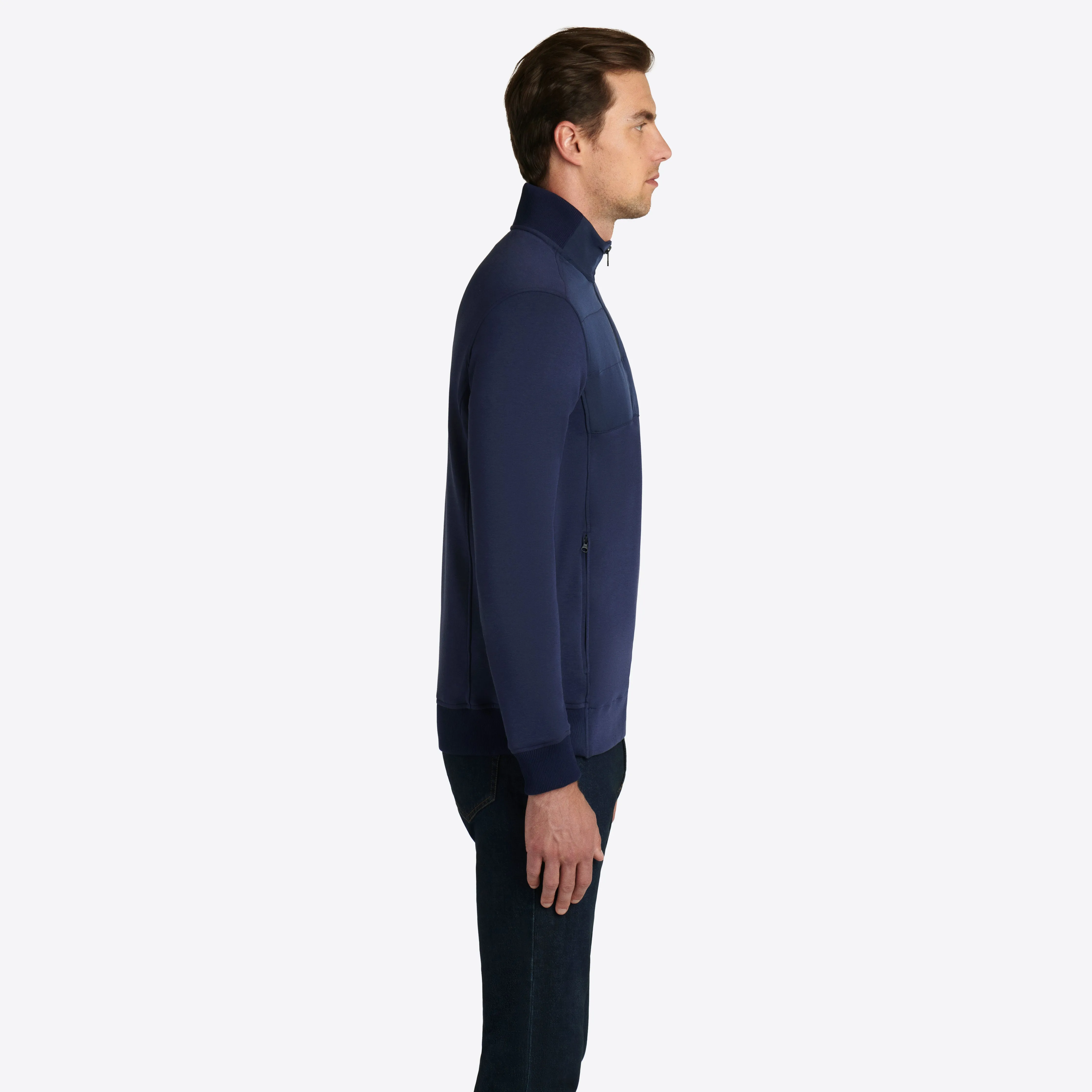 Solid Quarter Zip Mock Neck Pullover sold by Bugatchi product image thumbnail 4